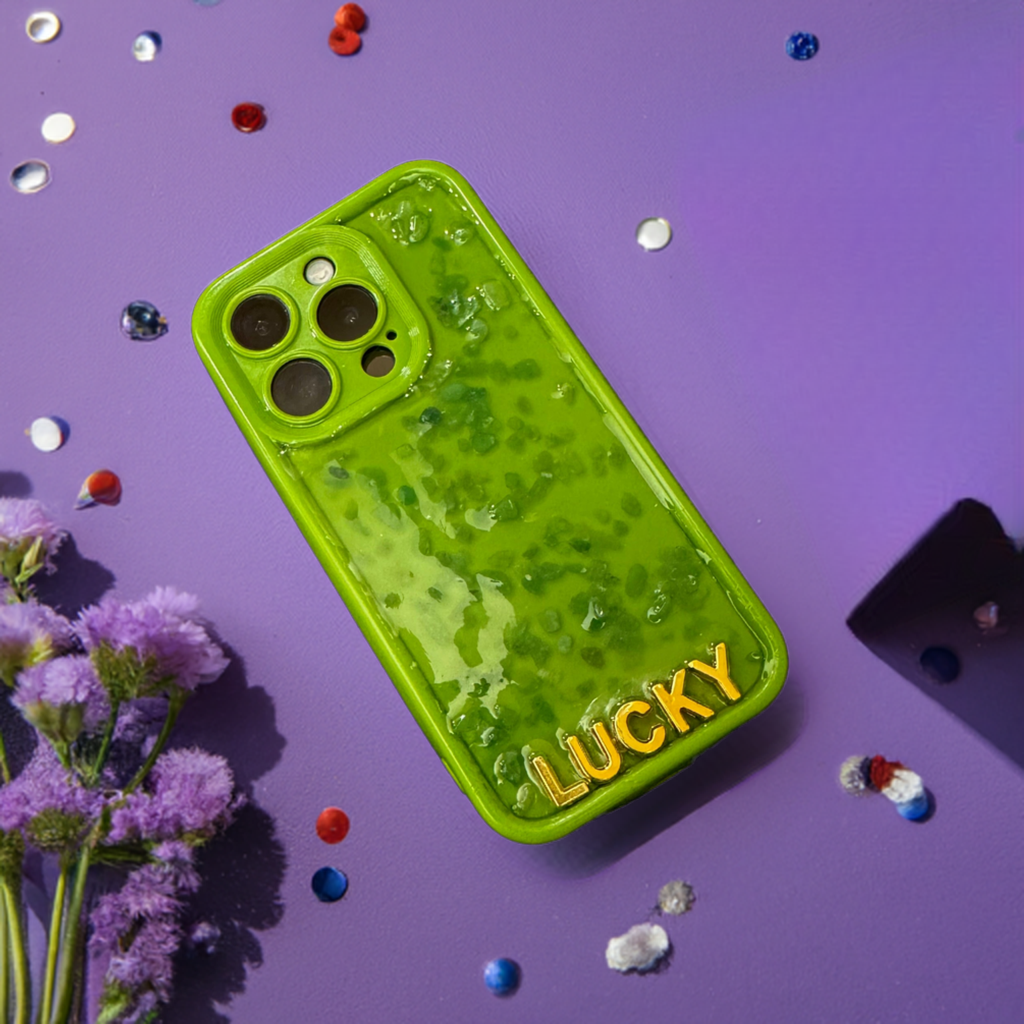 Lucky Green Gemstone Phone Case – Carry Good Fortune Everywhere!