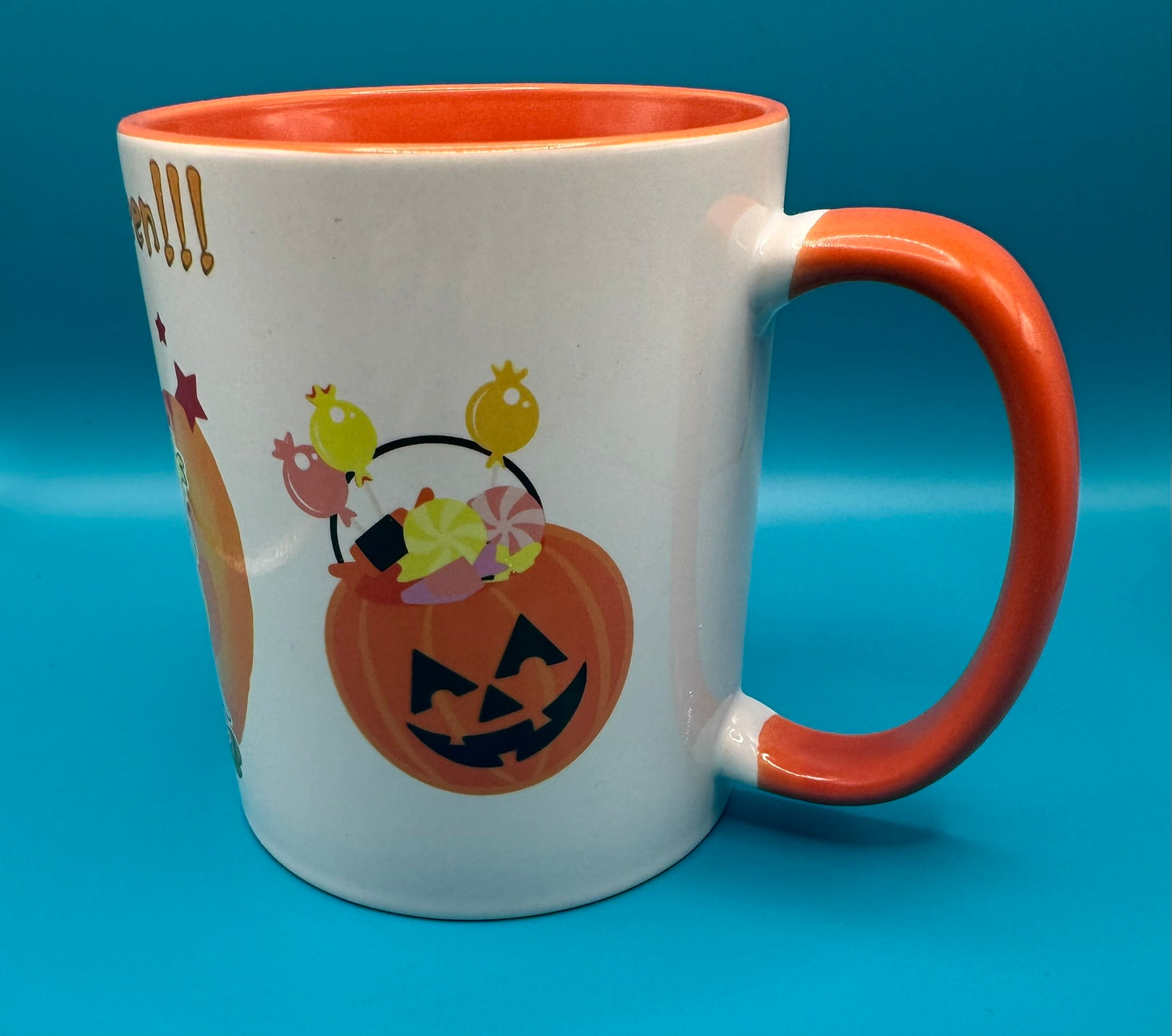 Yellow Spooky Scary Cartoon Mug