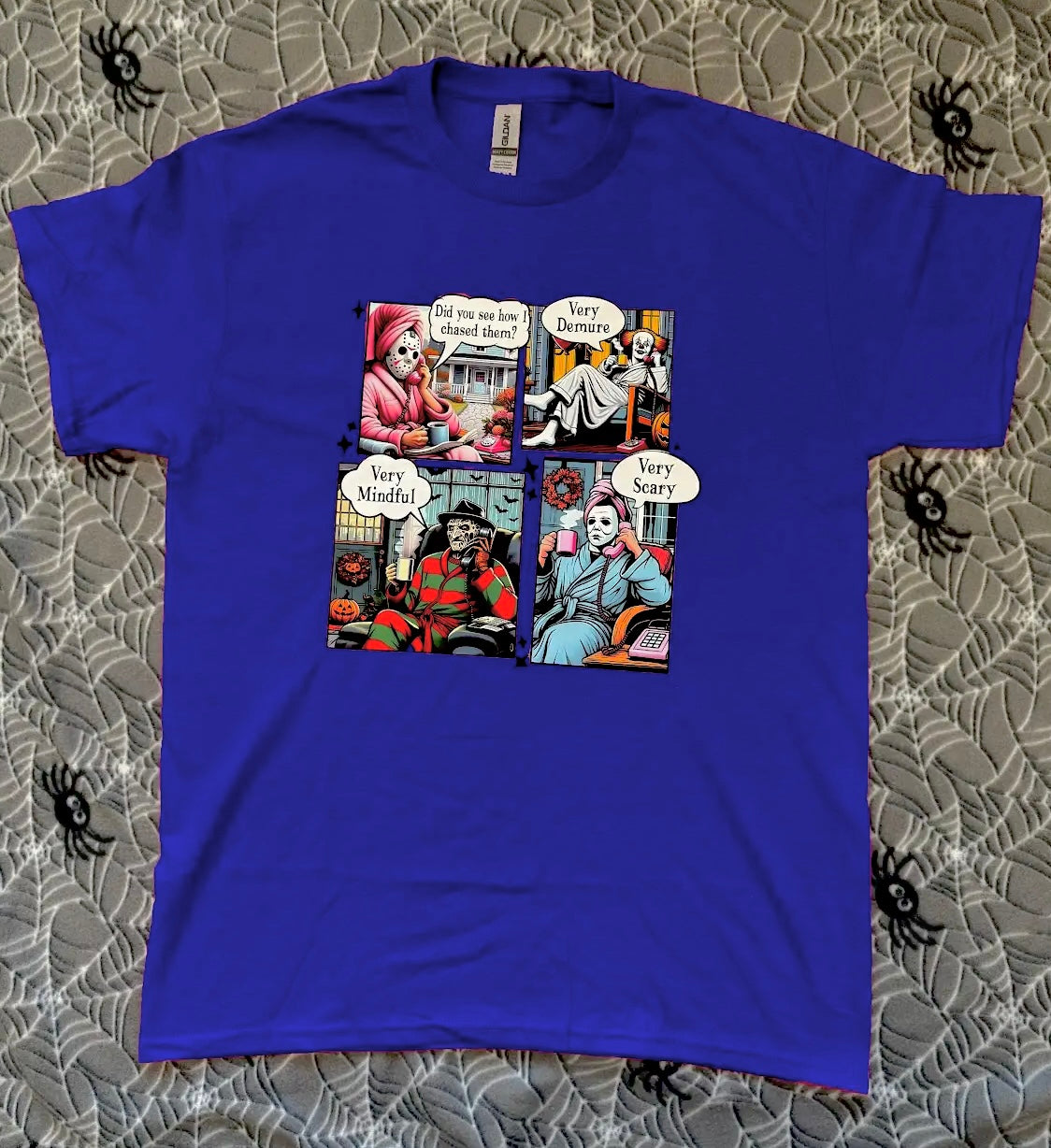 Very Demure, Very Mindful Horror Characters T-shirt