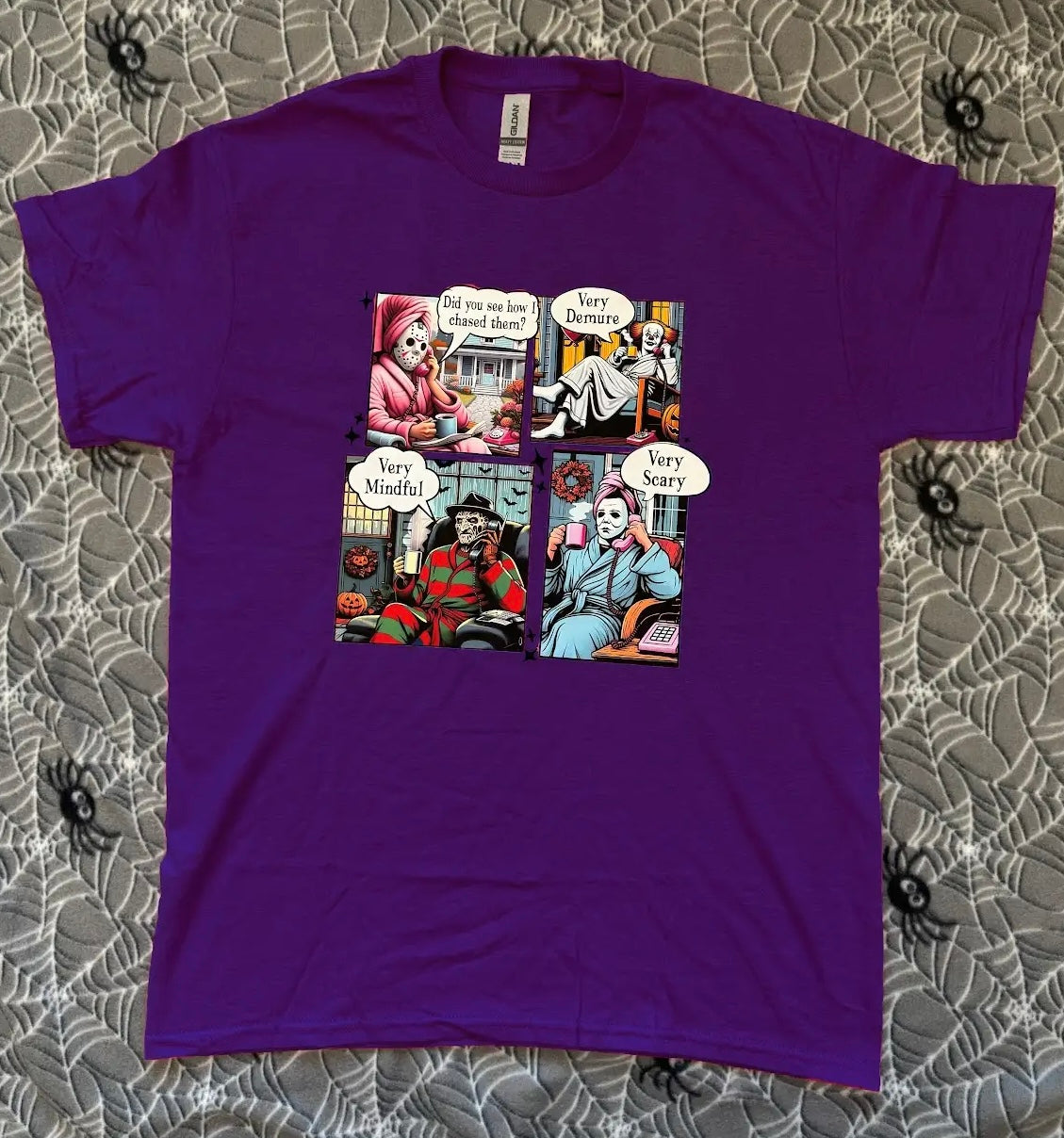 Very Demure, Very Mindful Horror Characters T-shirt