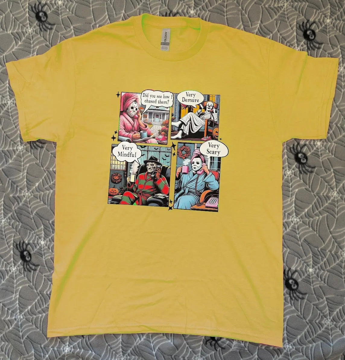 Very Demure, Very Mindful Horror Characters T-shirt