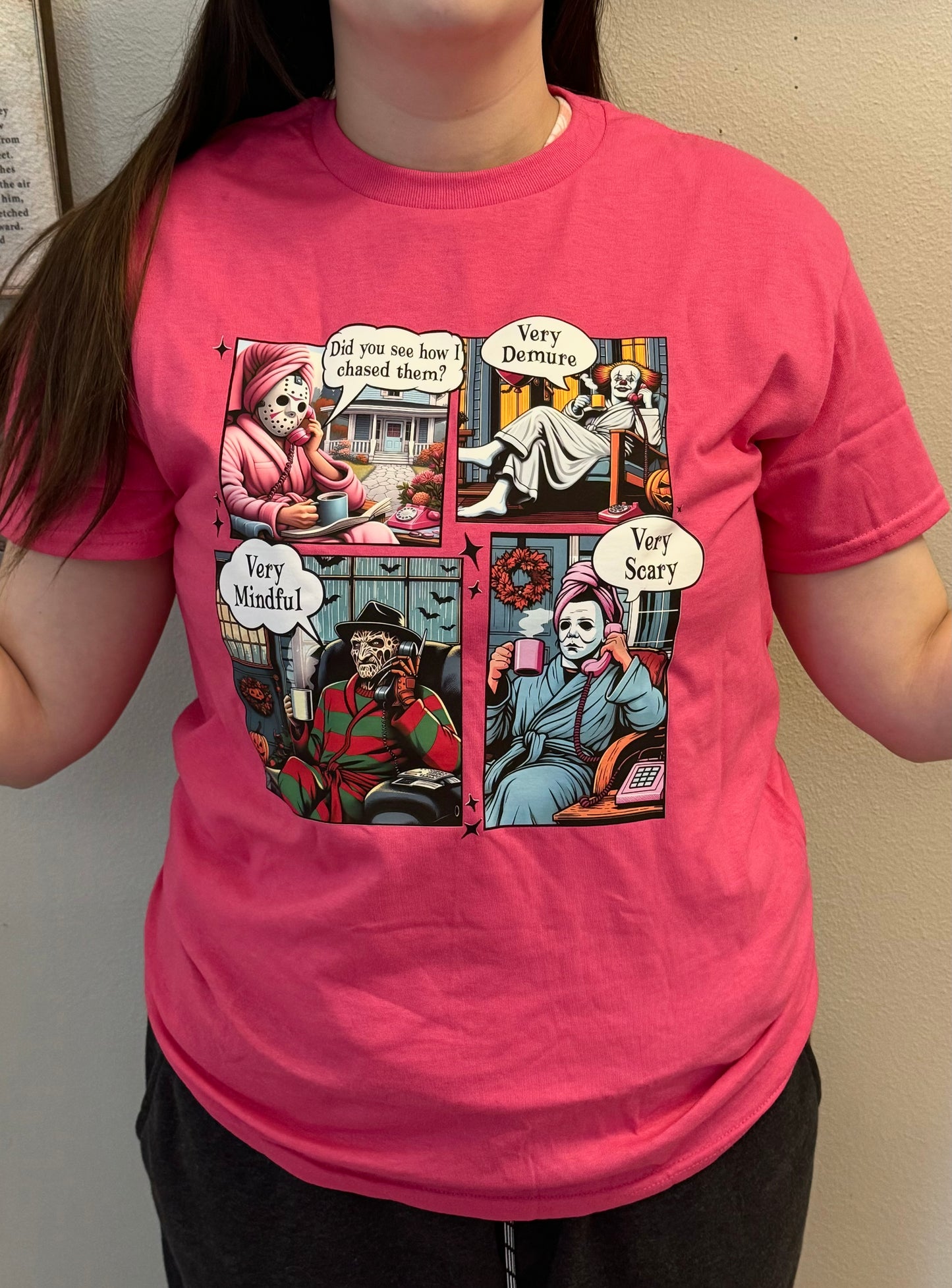 Very Demure, Very Mindful Horror Characters T-shirt