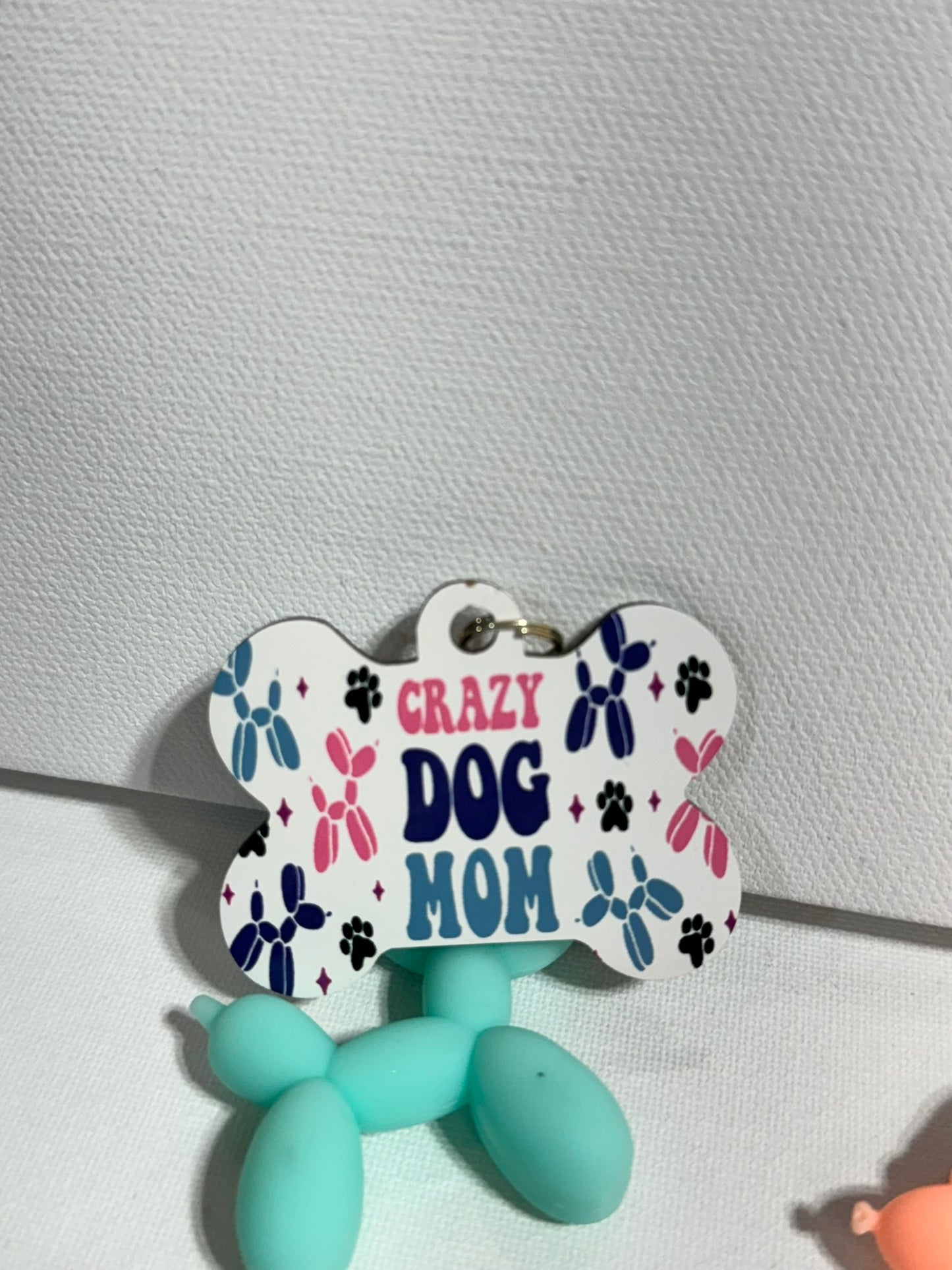 Crazy Dog Mom Keychain