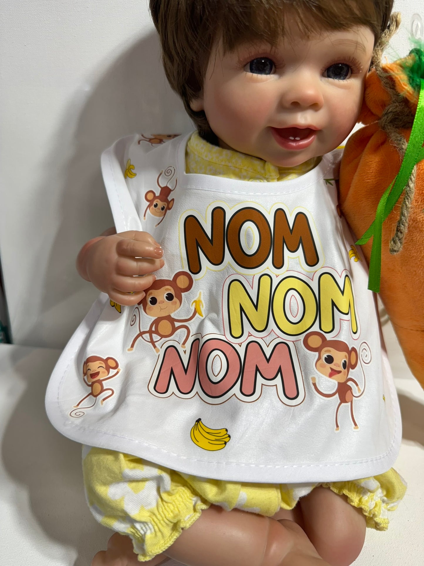 Nom Nom Monkey Bib