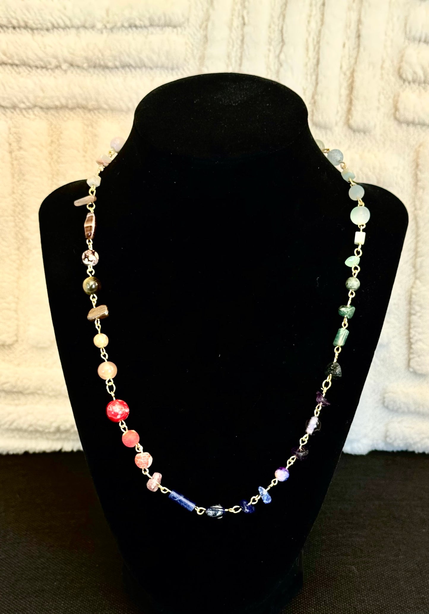 Colors: Handmade Gemstone Dangle Jewelry Set