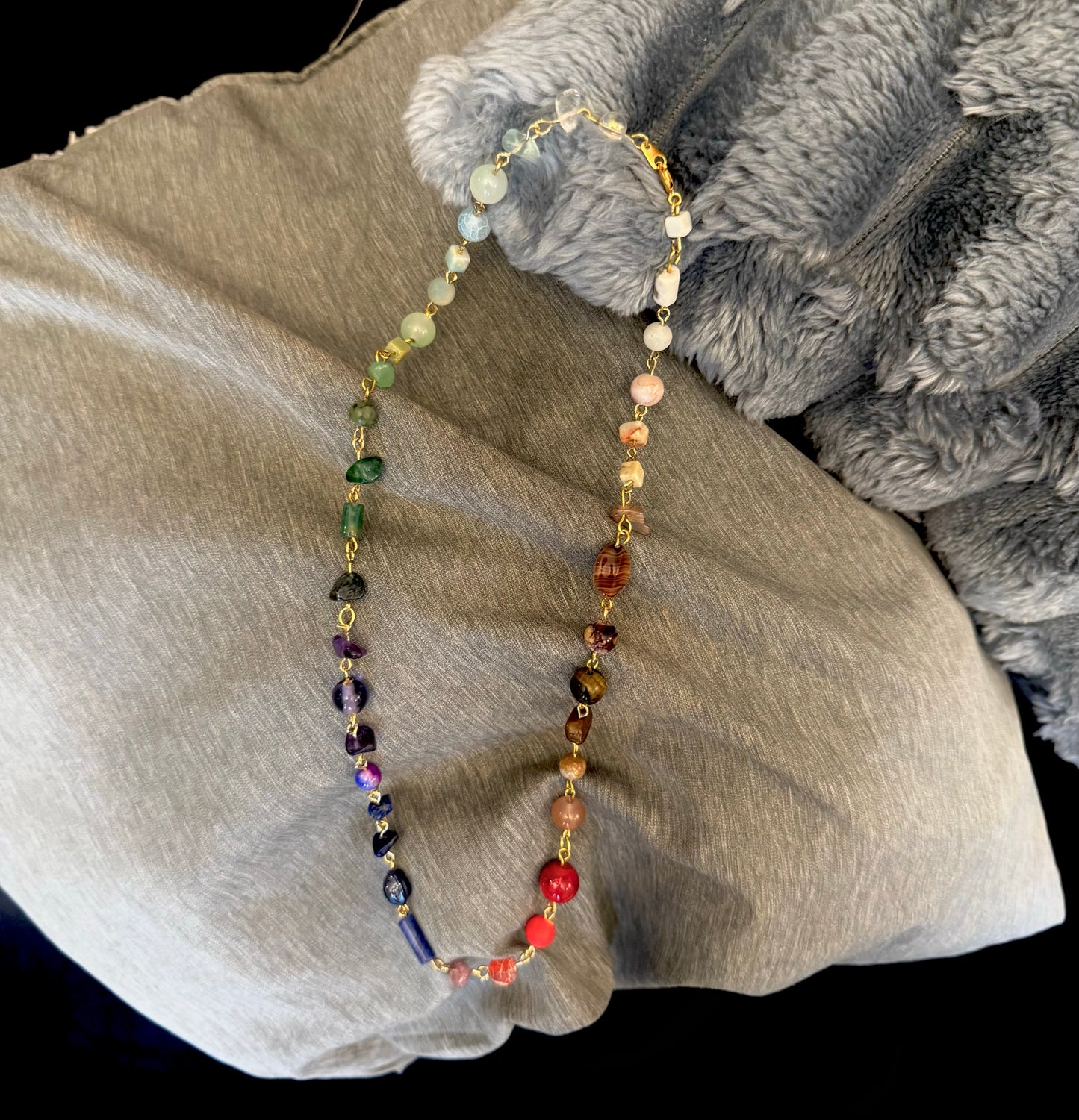 Colors: Handmade Gemstone Dangle Jewelry Set