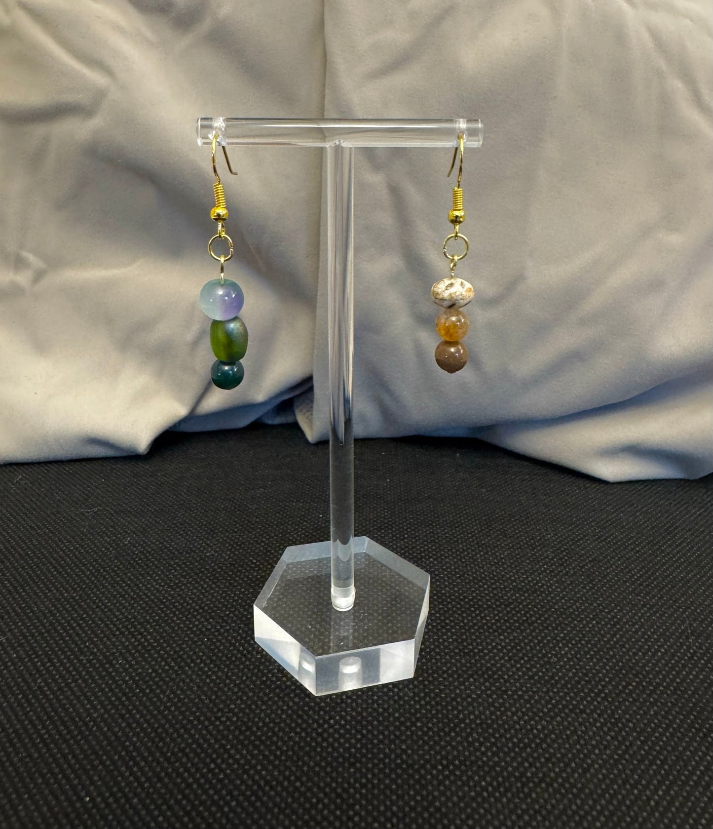 Colors: Handmade Gemstone Dangle Jewelry Set