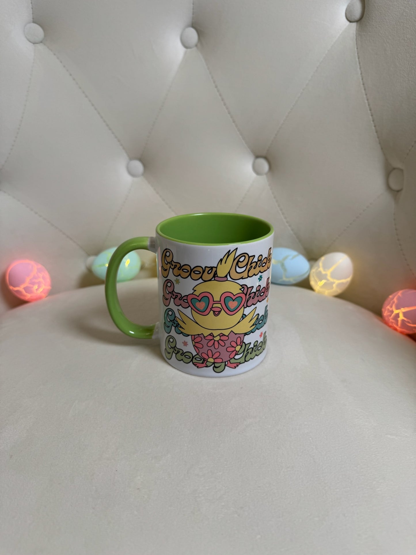 Groovy Chick Easter Mug β Retro Springtime Vibes