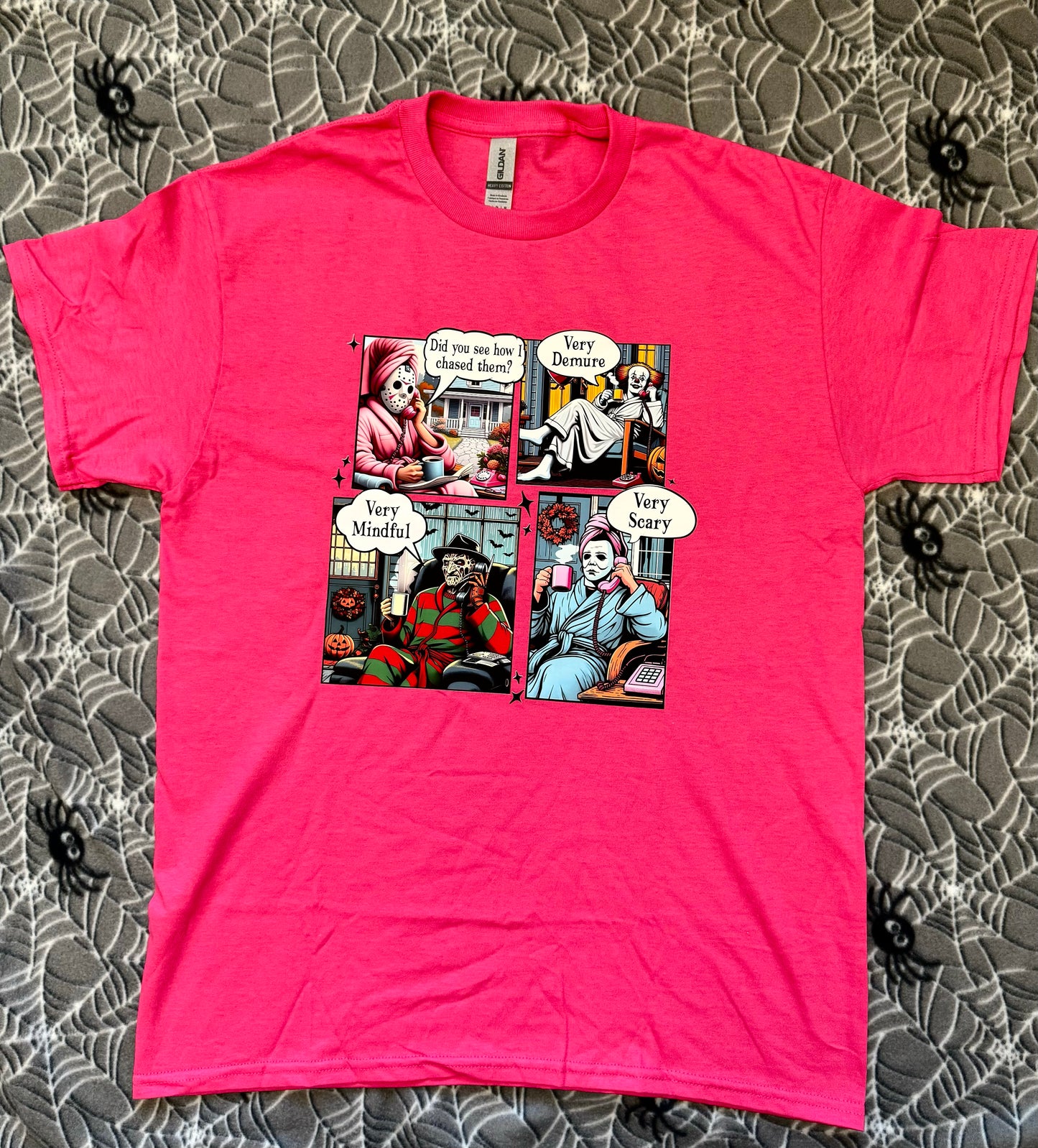 Very Demure, Very Mindful Horror Characters T-shirt