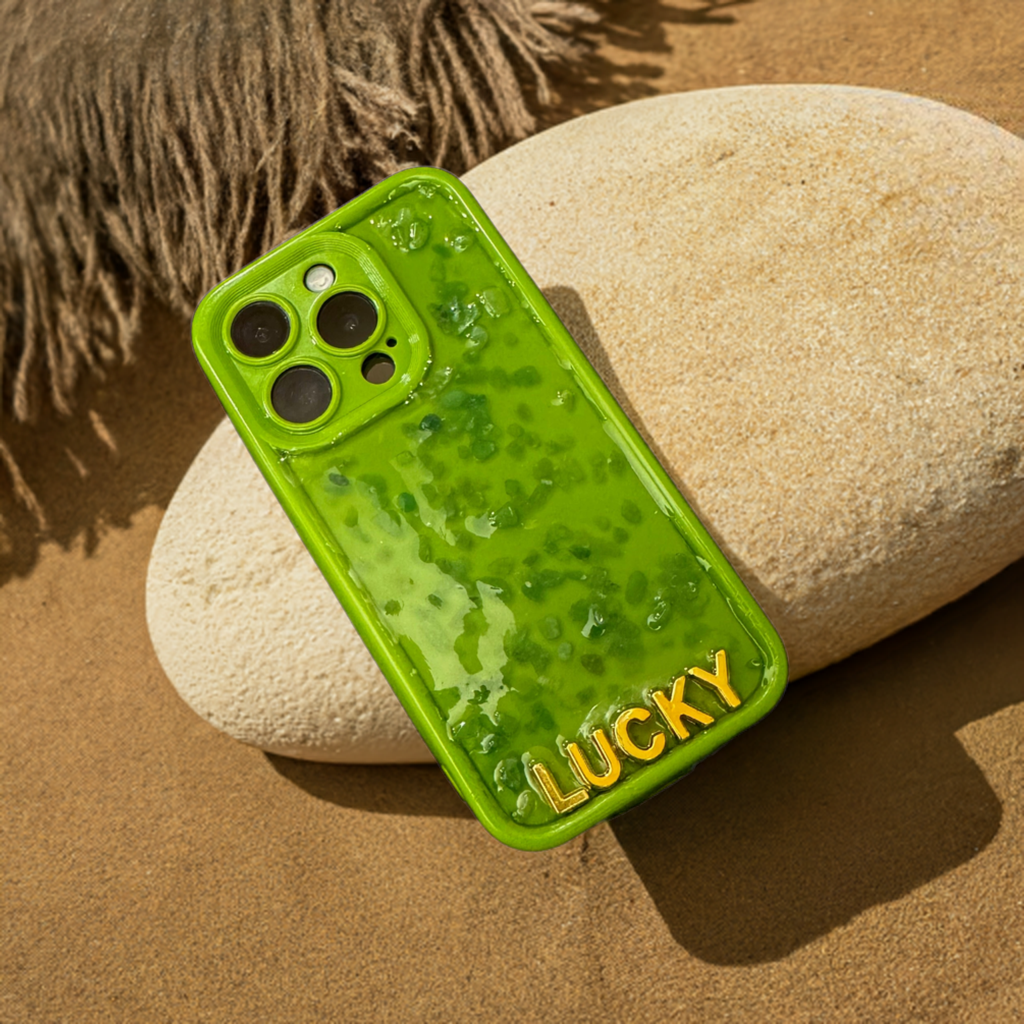 Lucky Green Gemstone Phone Case – Carry Good Fortune Everywhere!