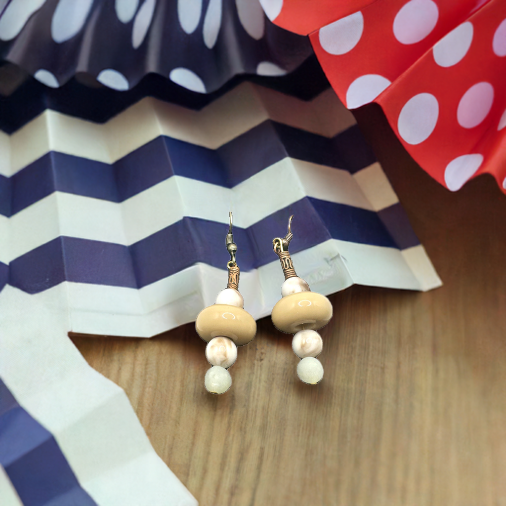 Elegant Sands Earthy Toned Drop Earrings