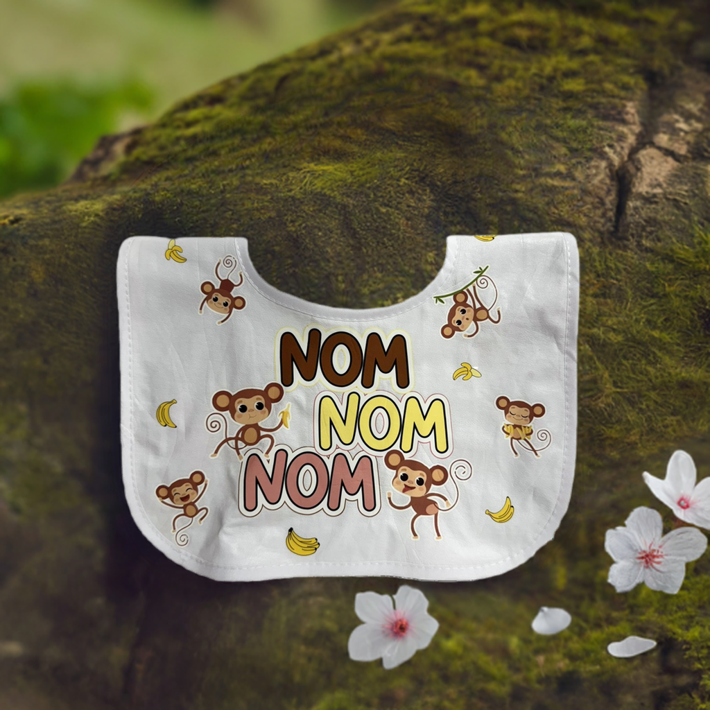 Nom Nom Monkey Bib