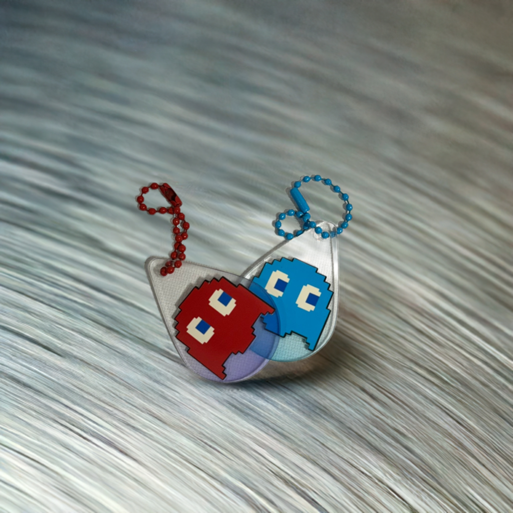 Video Game Ghost Couple's Keychains