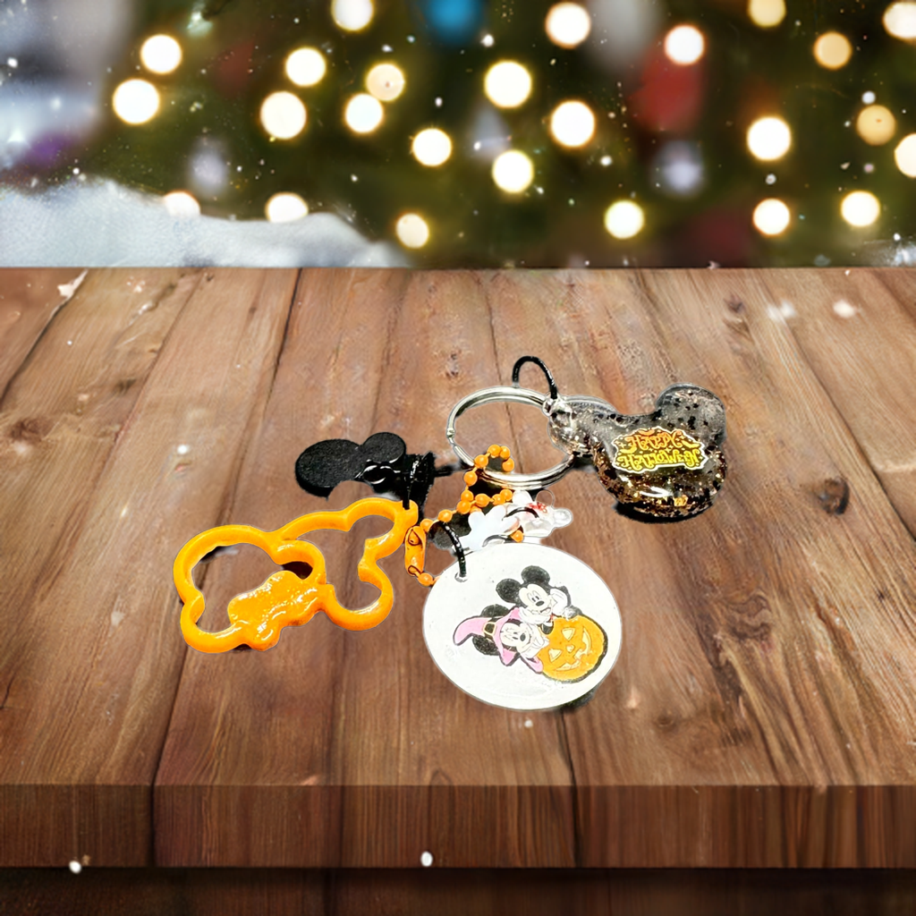 Spooky Mouse Halloween Charm Keychain