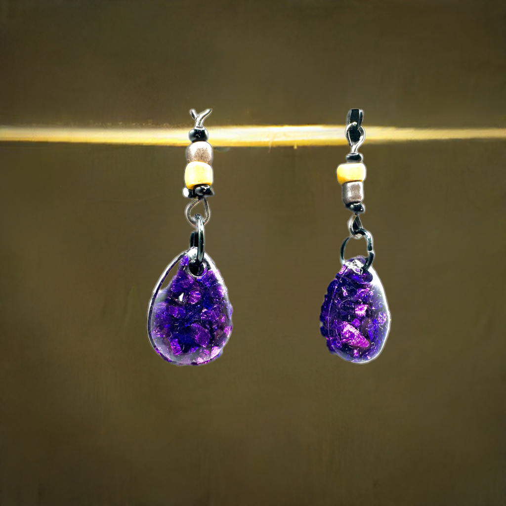 Midnight Amethyst Necklace and Earrings Set