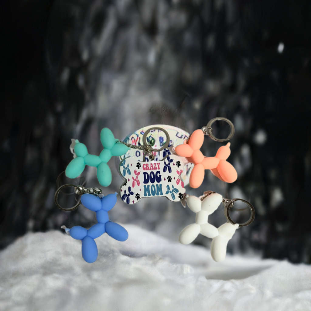 Crazy Dog Mom Keychain