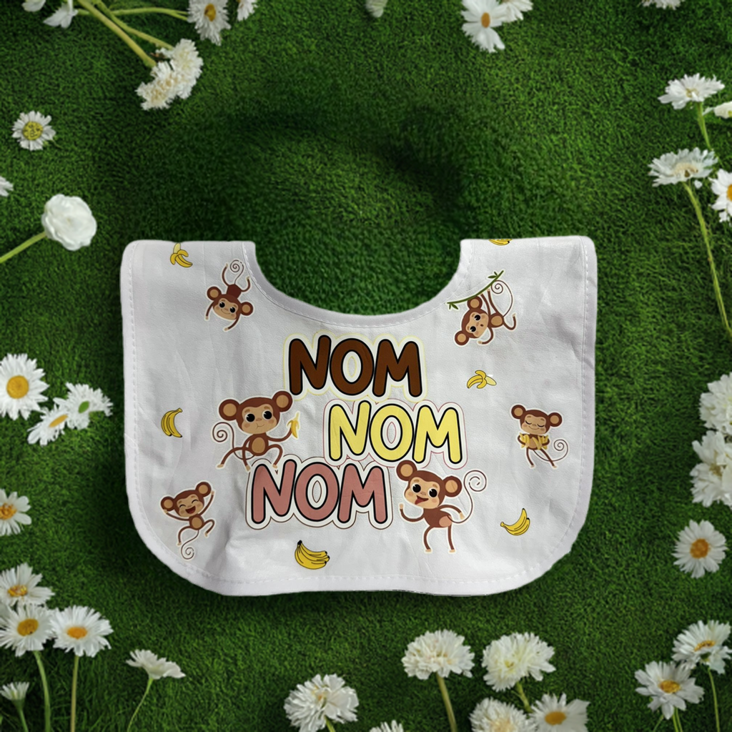 Nom Nom Monkey Bib