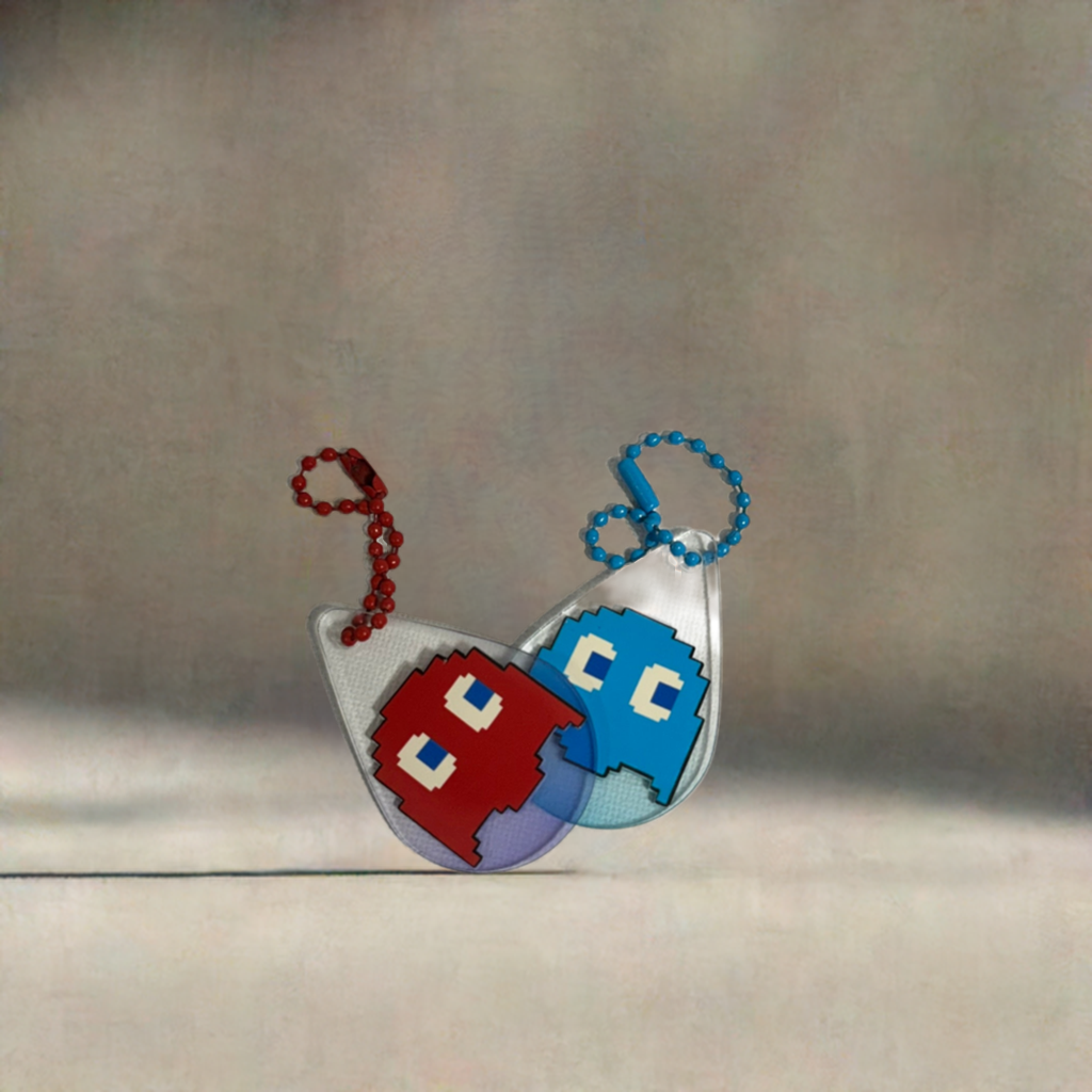 Video Game Ghost Couple's Keychains