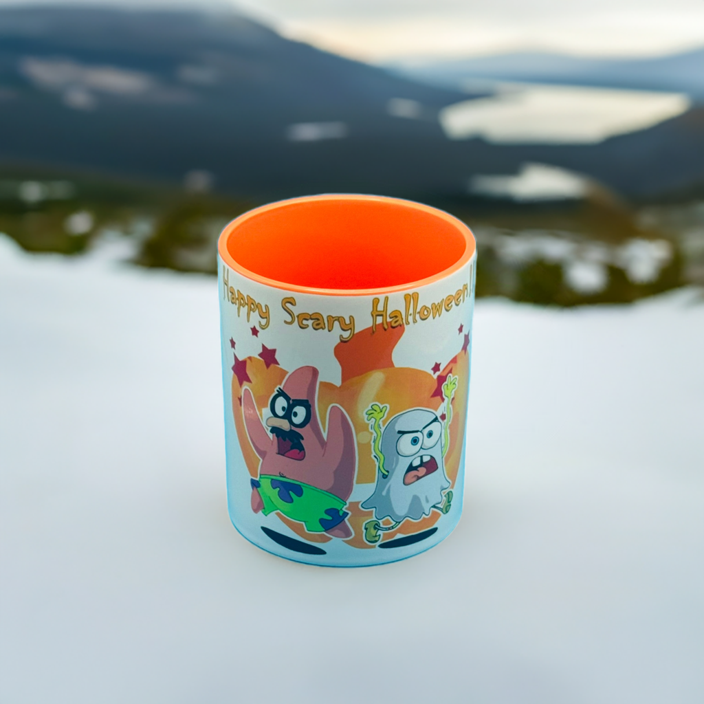 Yellow Spooky Scary Cartoon Mug