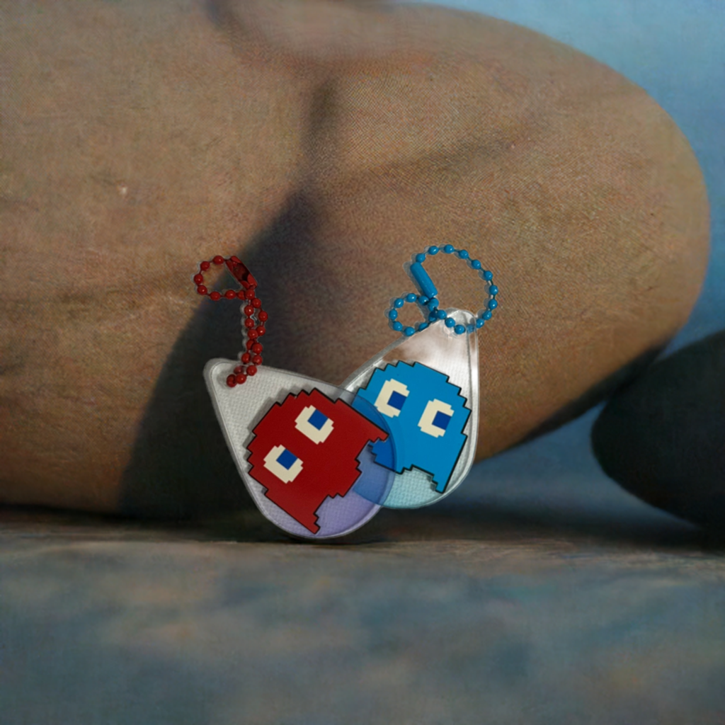 Video Game Ghost Couple's Keychains