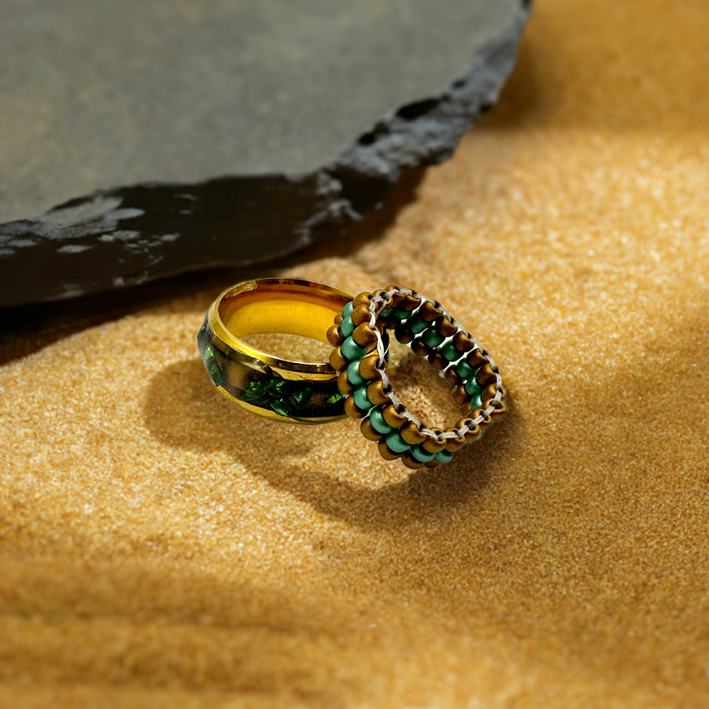 Pirate's Fortune Jewelry Set: Necklace and Rings