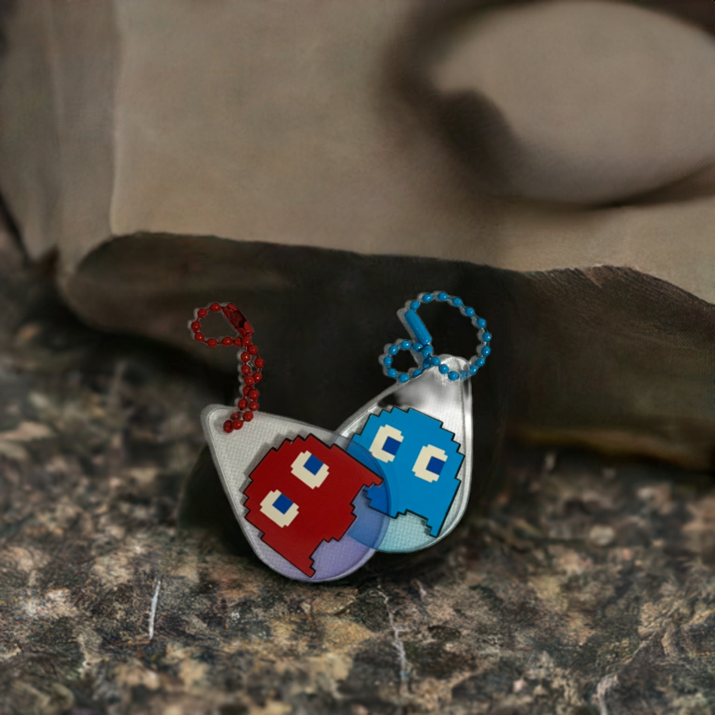 Video Game Ghost Couple's Keychains