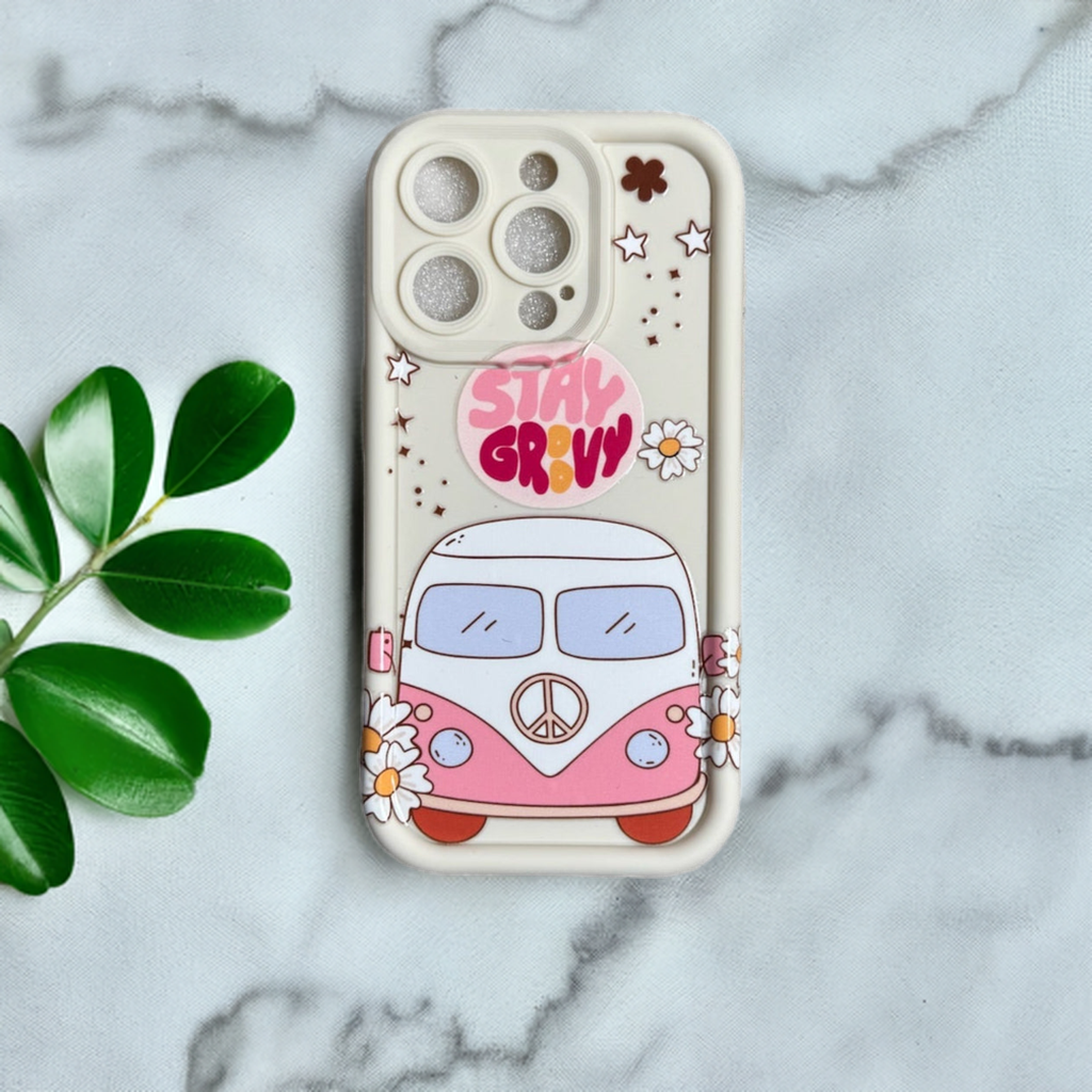 Stay Groovy Easter Vibes β Hippie Bus Phone Case
