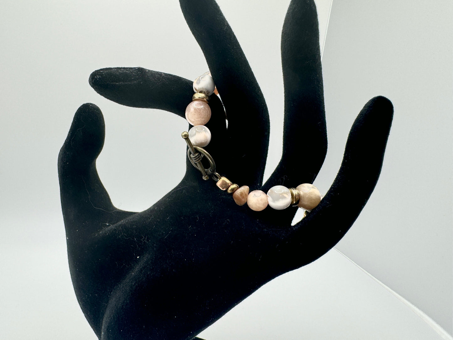 Golden Sands Earthy Stone Beaded Bracelet