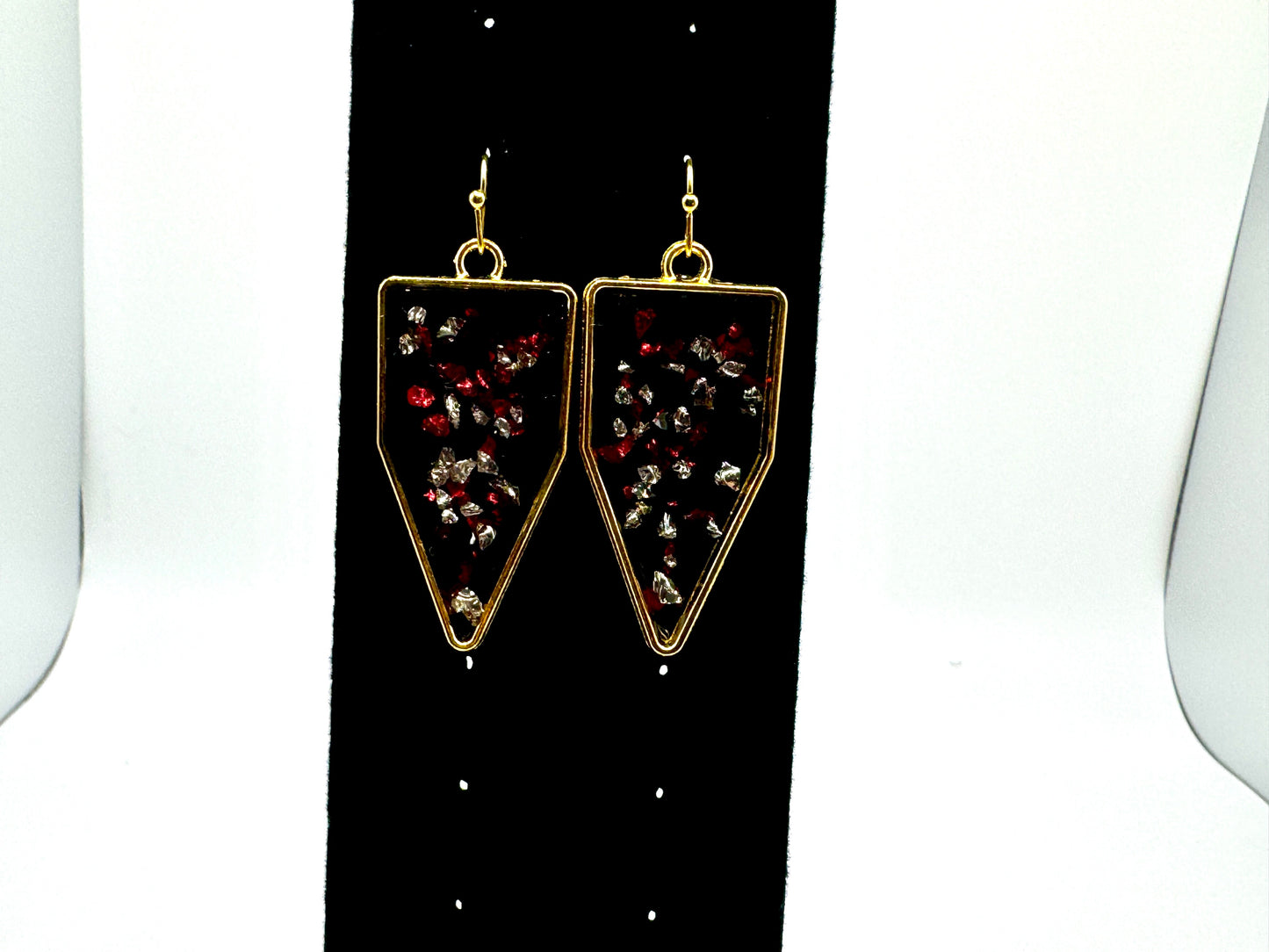 Gothic Crimson Shard Earrings
