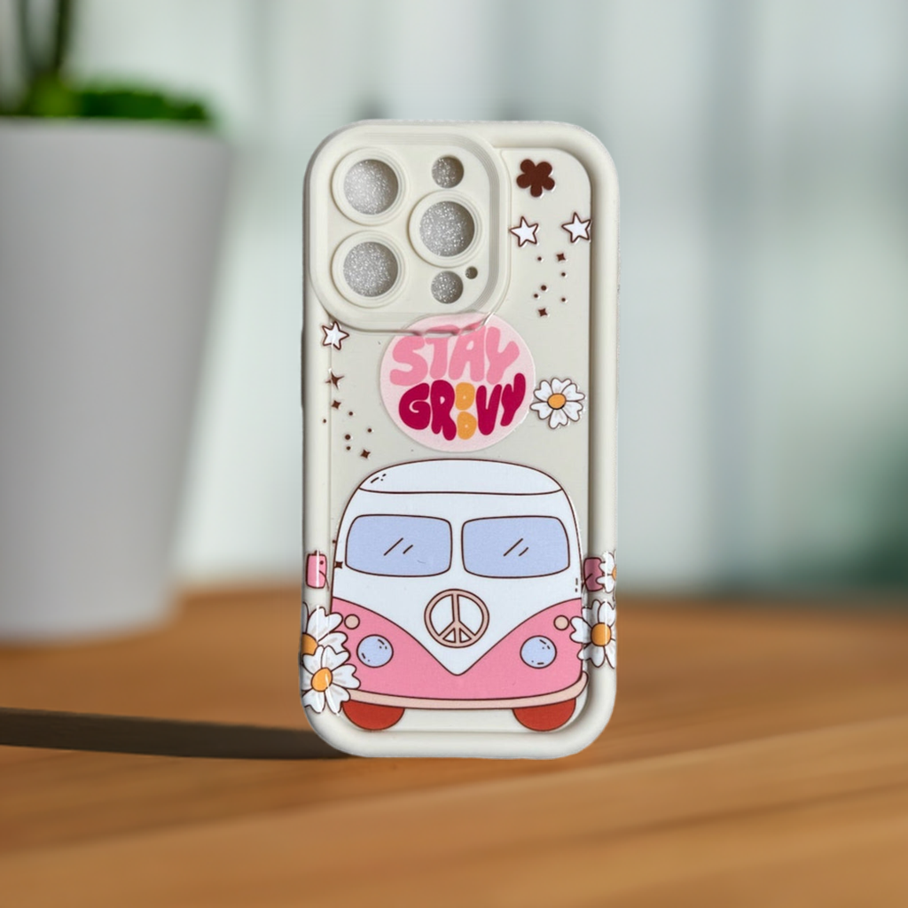 Stay Groovy Easter Vibes β Hippie Bus Phone Case