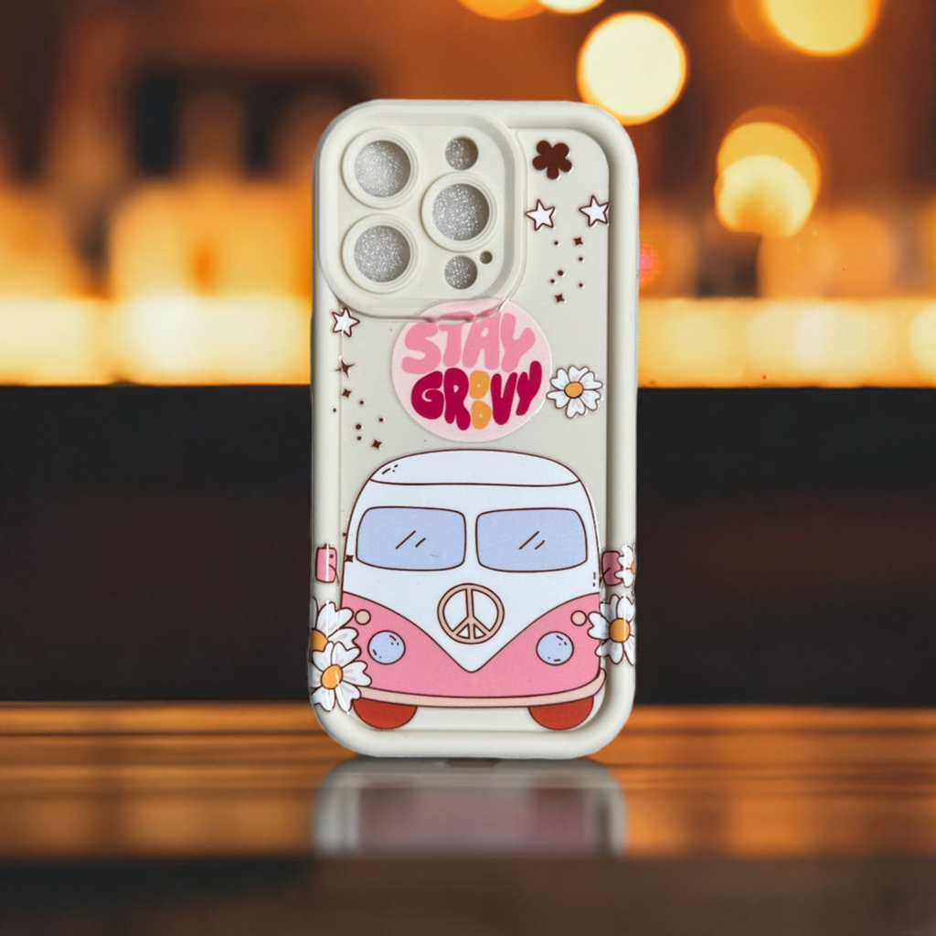 Stay Groovy Easter Vibes β Hippie Bus Phone Case