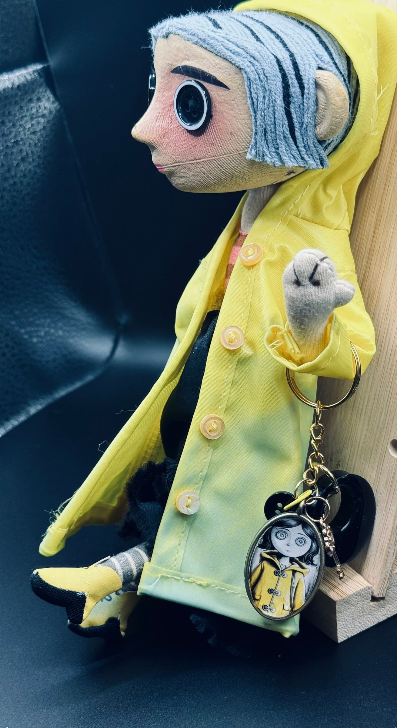 Mysterious Button Eyed Girl Keychain