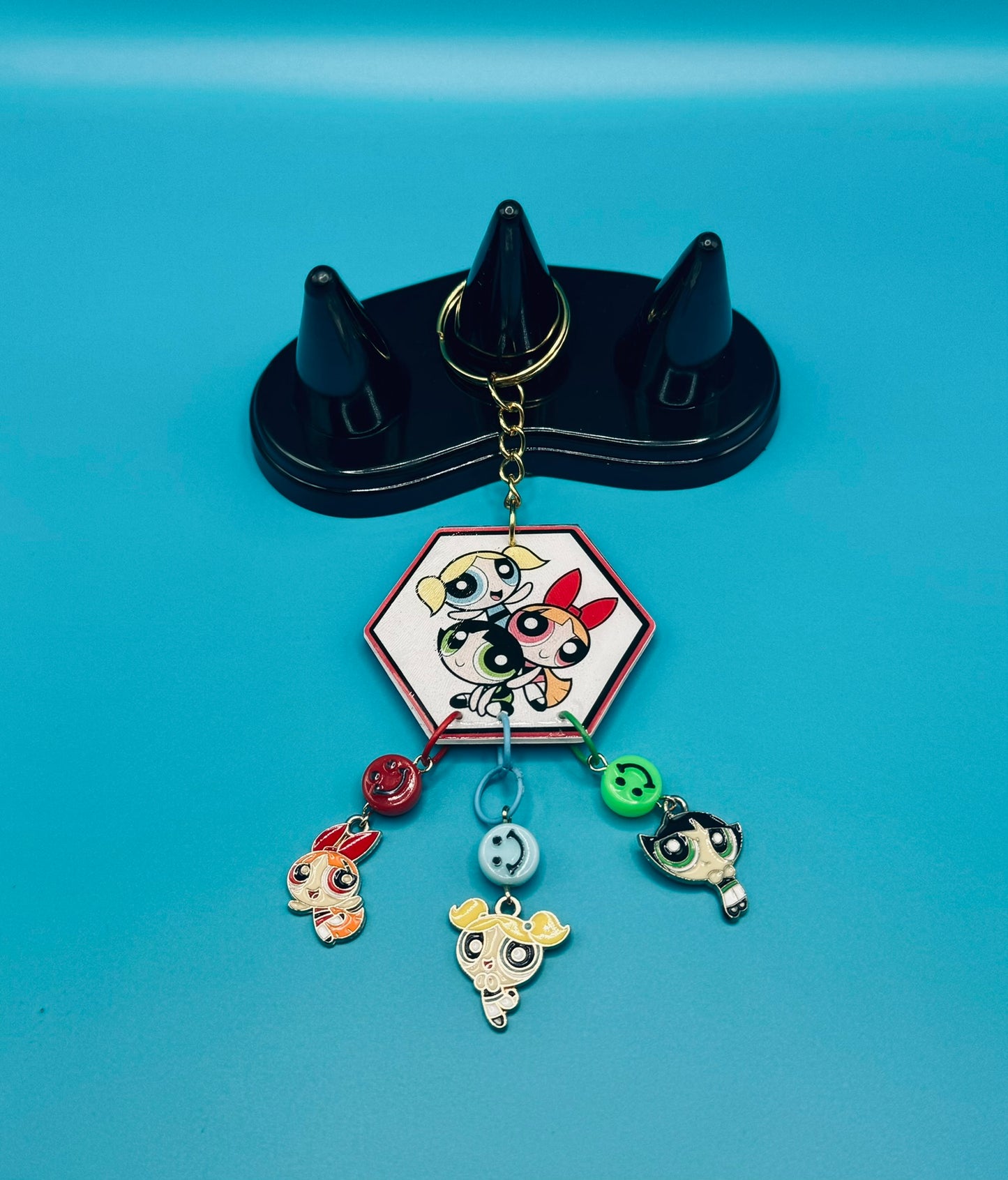 Pixel Perfect Power Trio Keychain