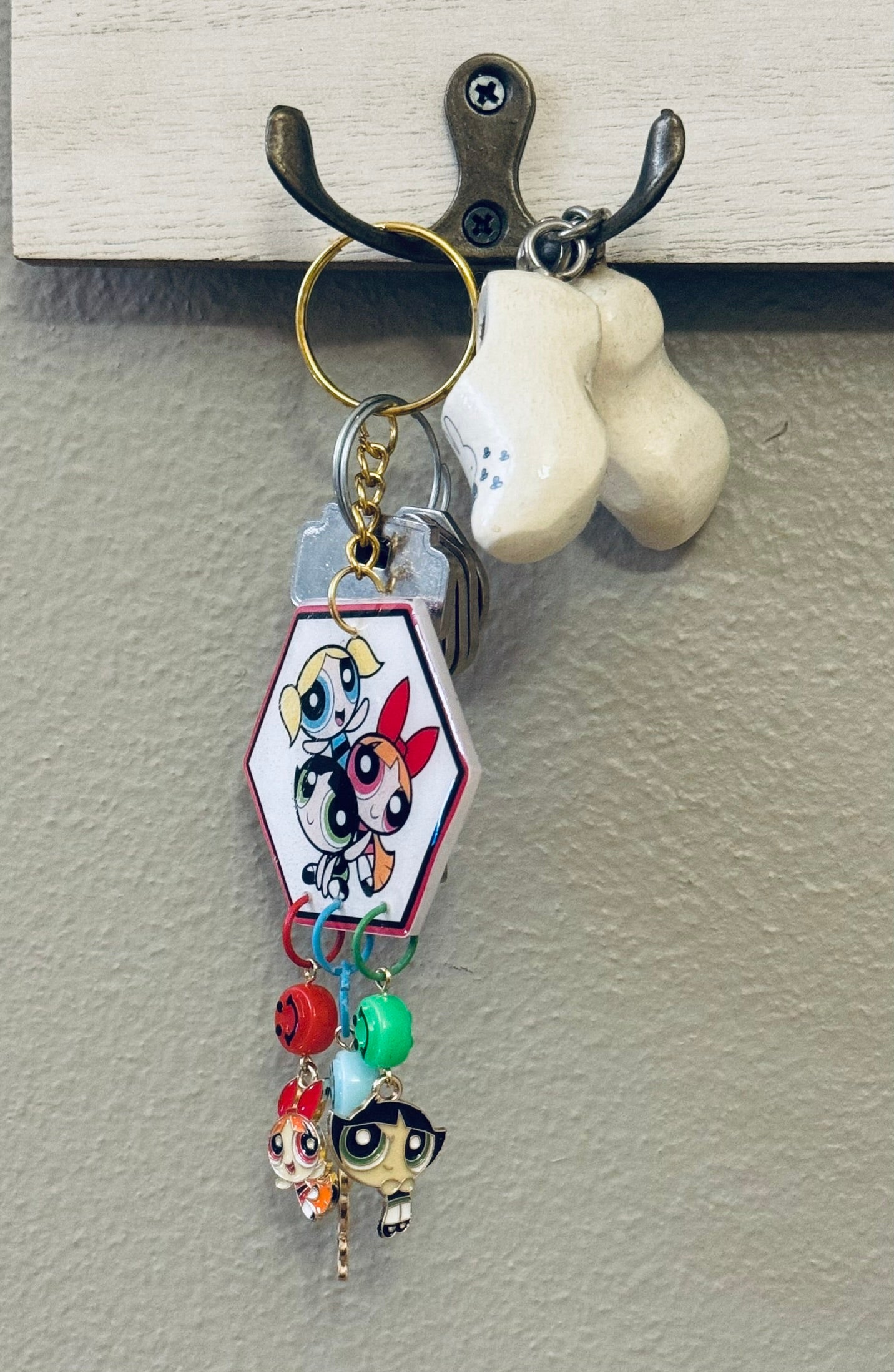 Pixel Perfect Power Trio Keychain