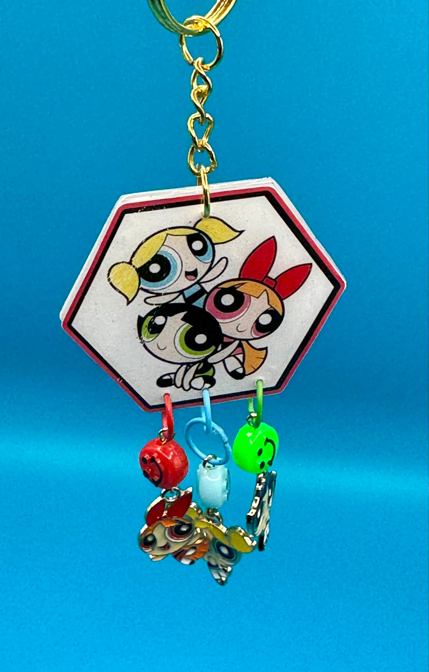 Pixel Perfect Power Trio Keychain