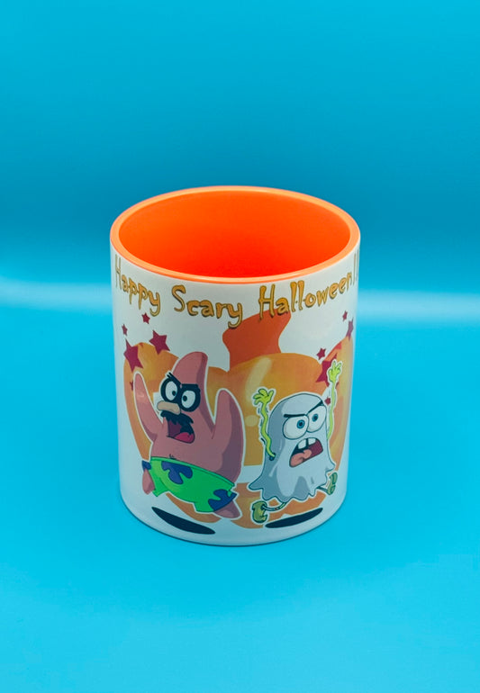 Yellow Spooky Scary Cartoon Mug