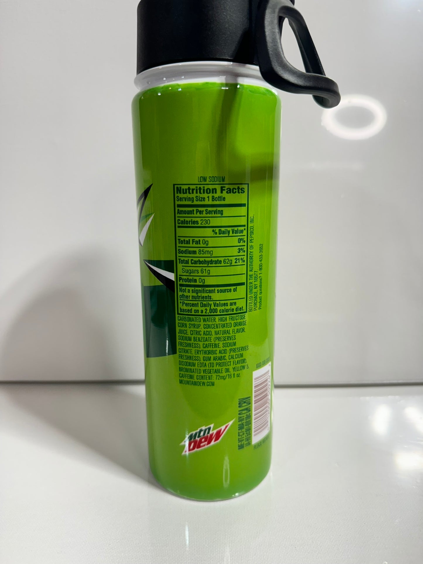 Mountain Dew Green Surge Water Bottle