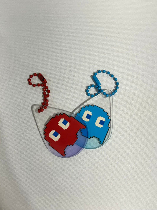 Video Game Ghost Couple's Keychains