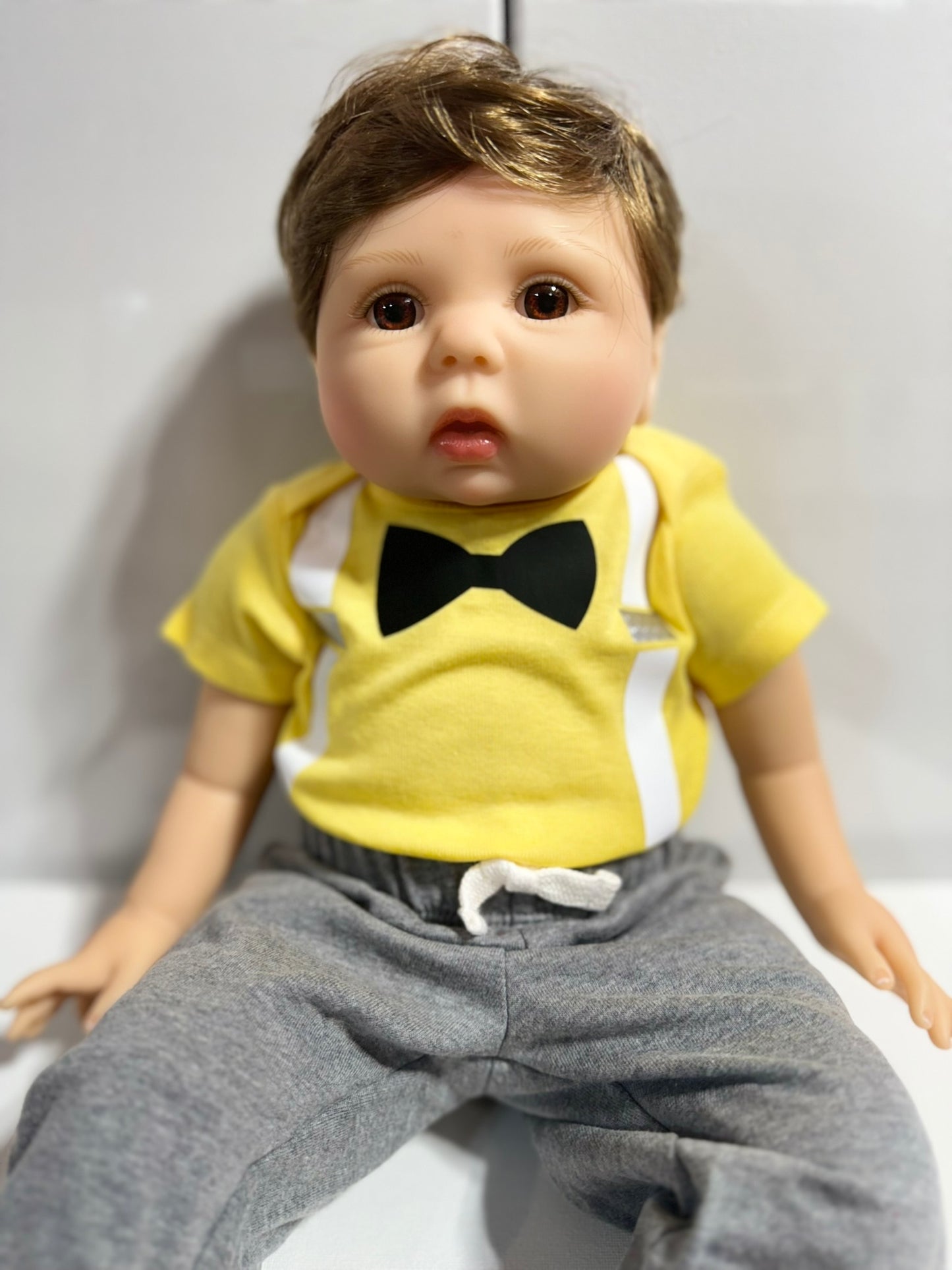 Charming Yellow Bow Tie Onesie