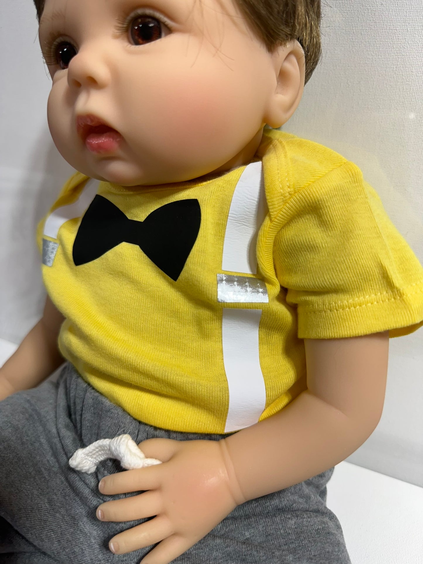 Charming Yellow Bow Tie Onesie