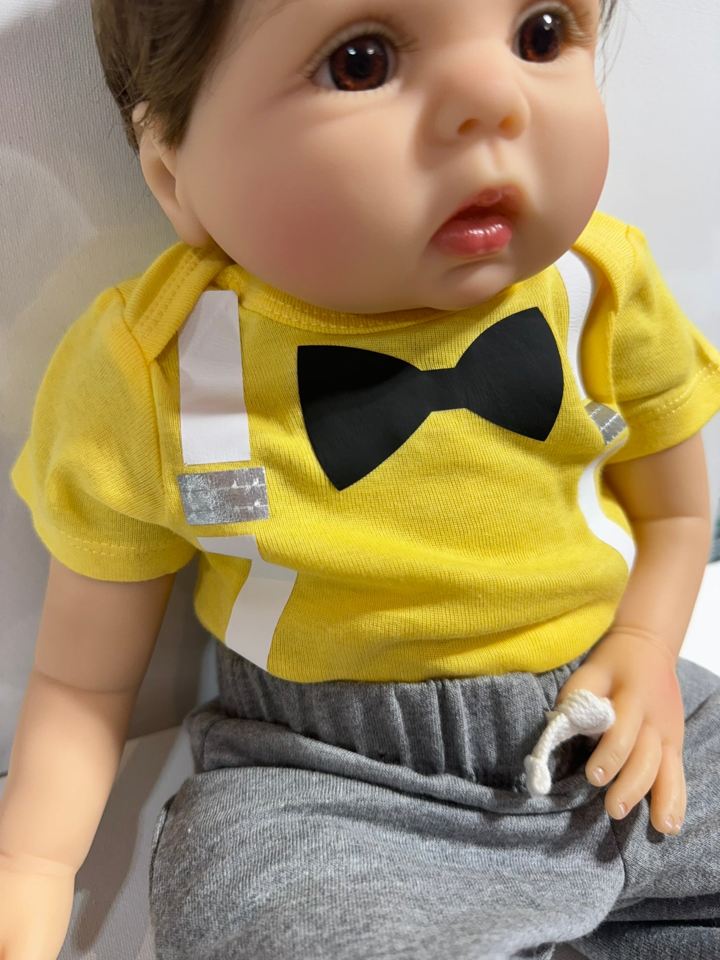 Charming Yellow Bow Tie Onesie