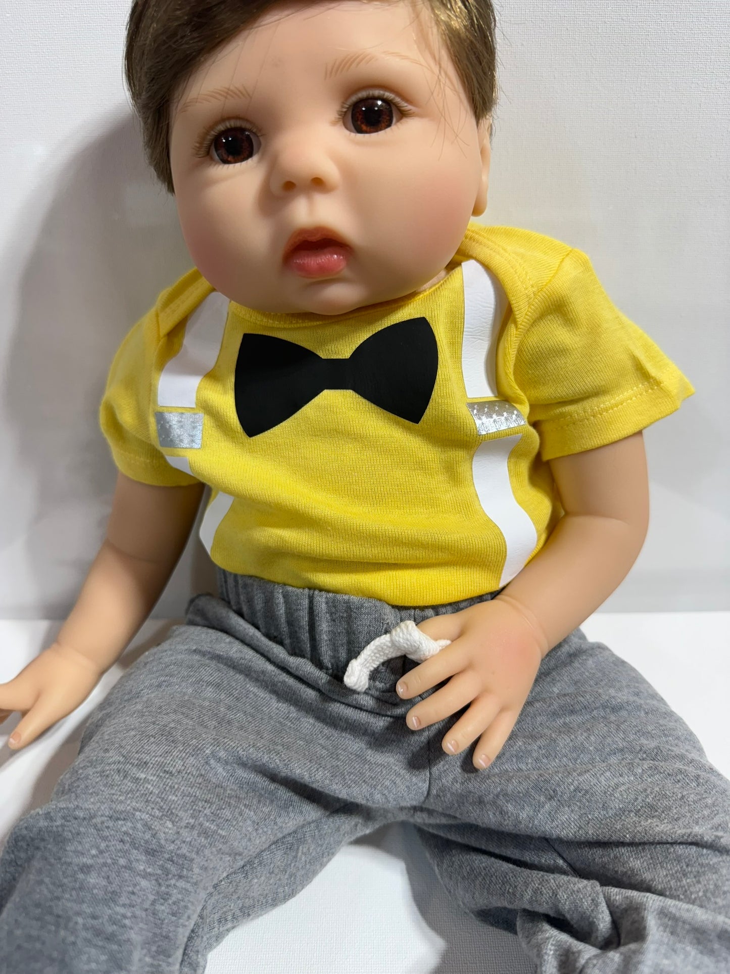 Charming Yellow Bow Tie Onesie