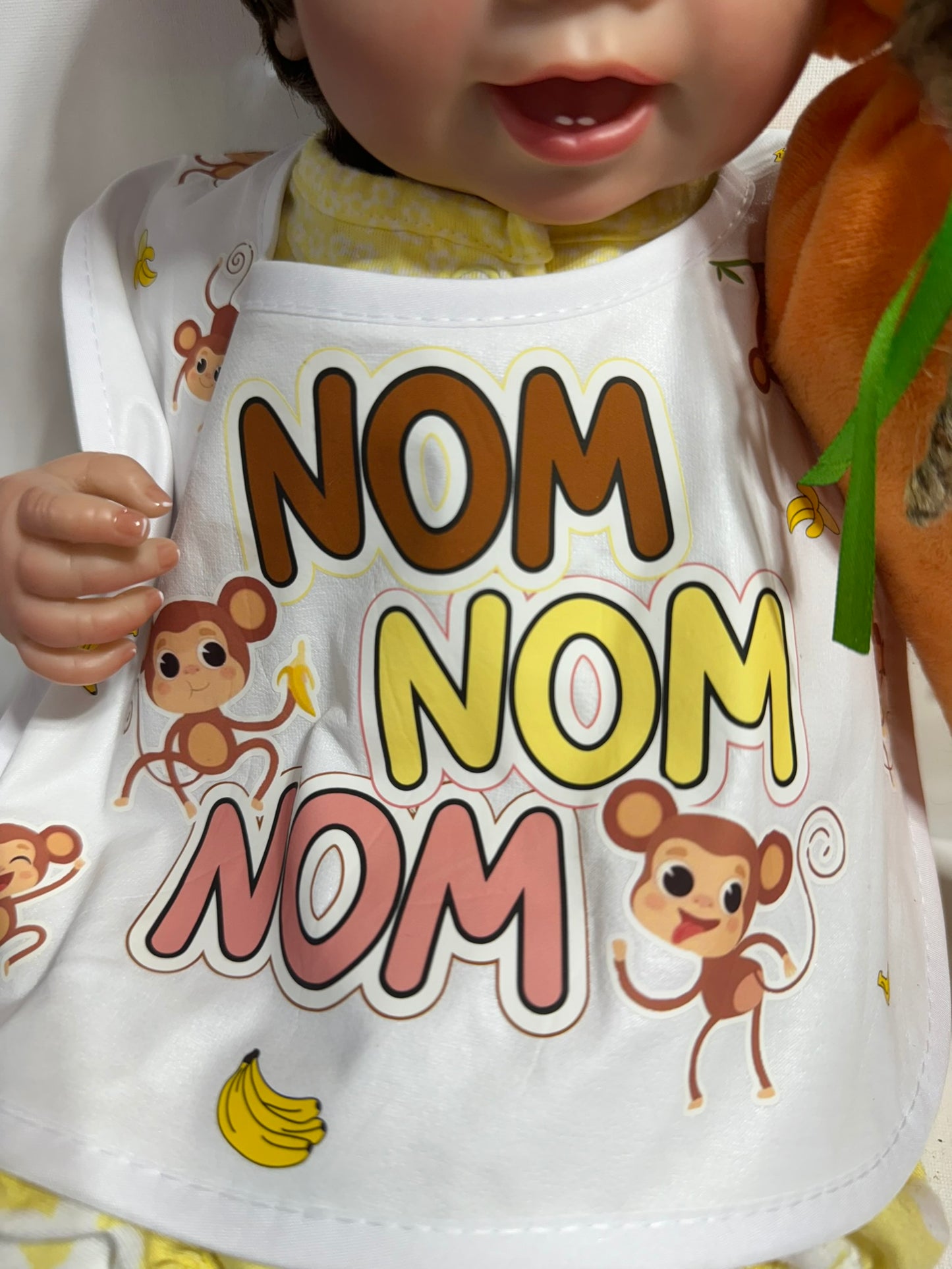 Nom Nom Monkey Bib