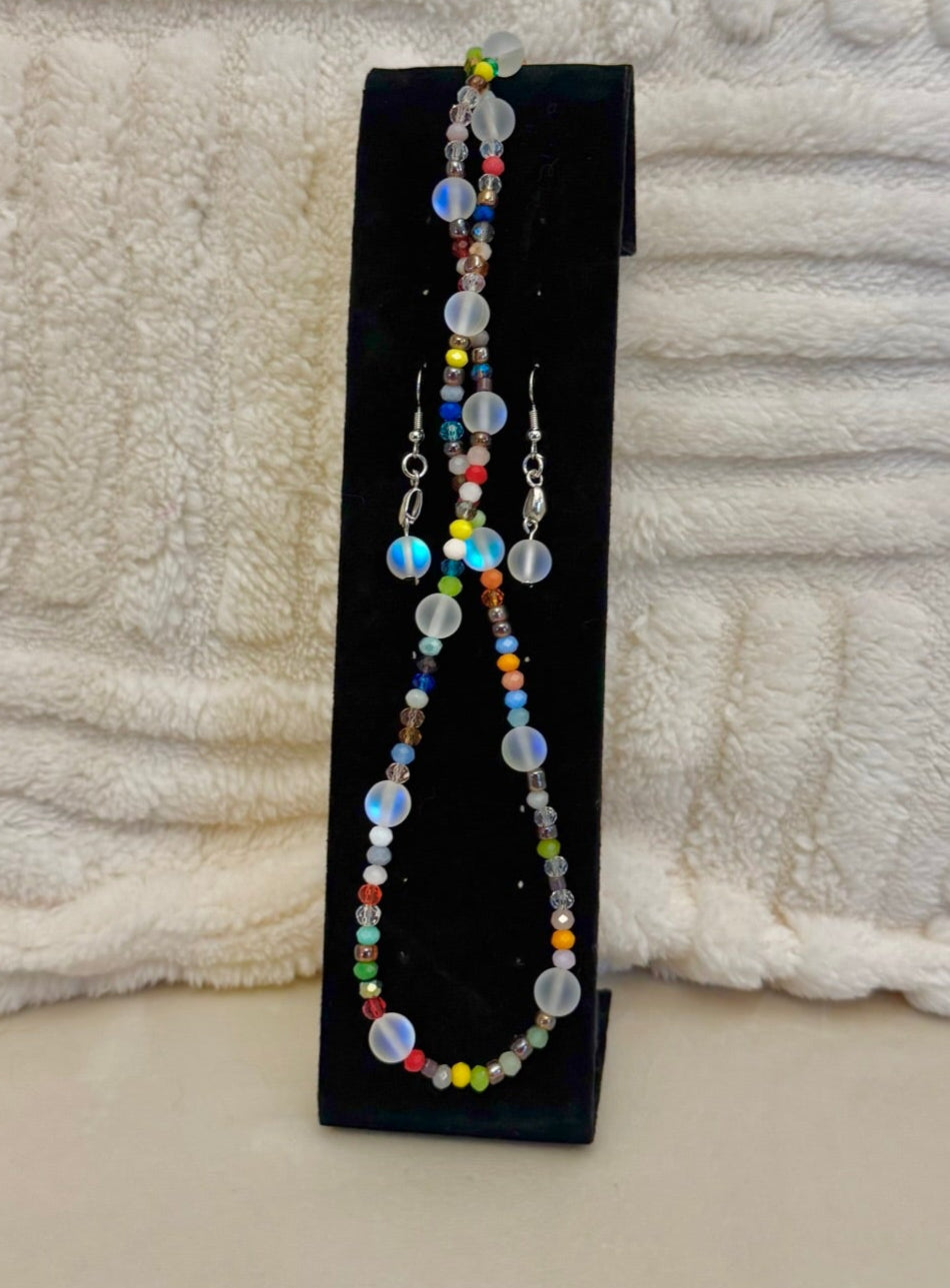 Bright Side Sunshine Duo: Vibrant Necklace and Earrings Set