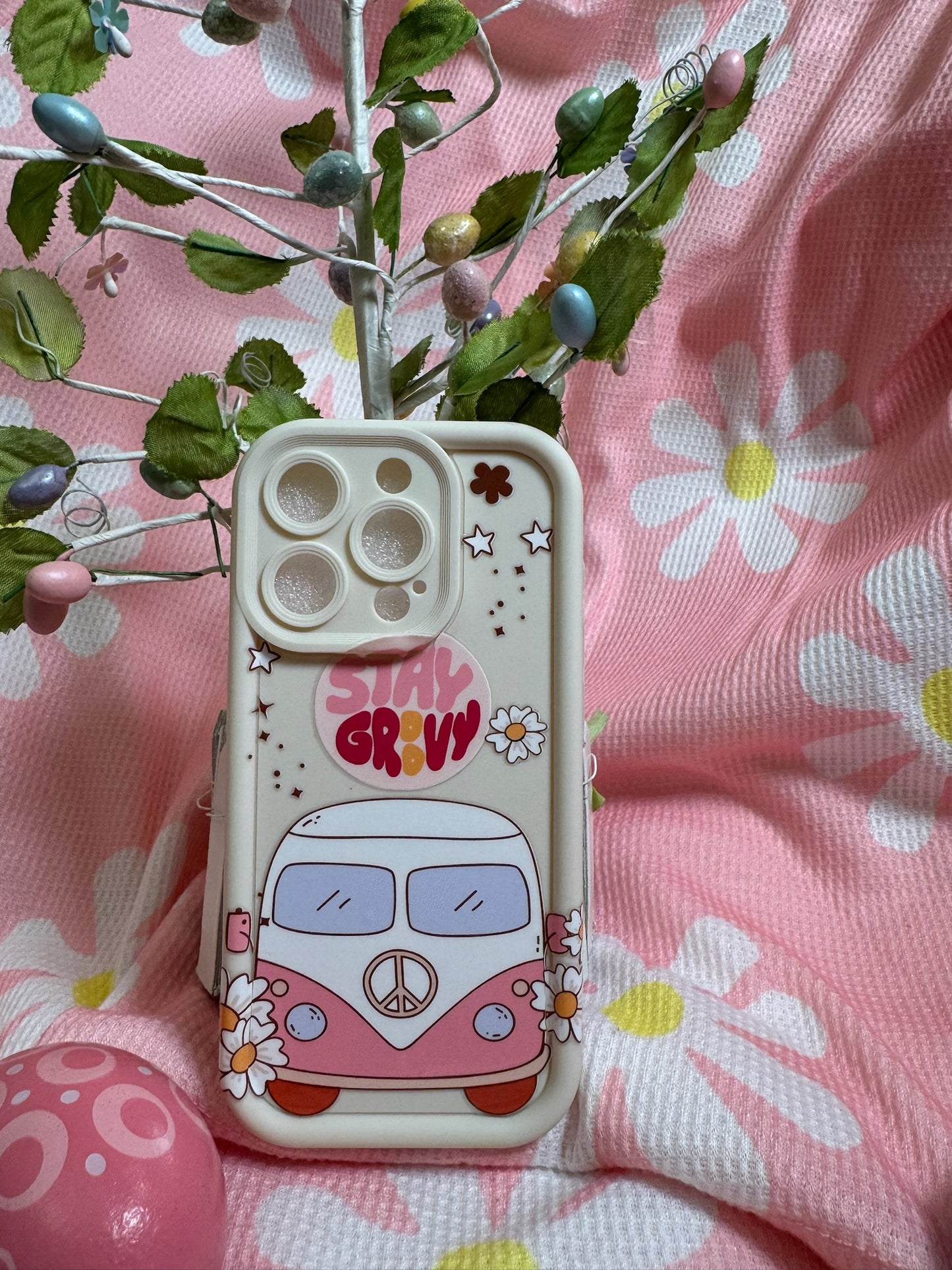 Stay Groovy Easter Vibes – Hippie Bus Phone Case