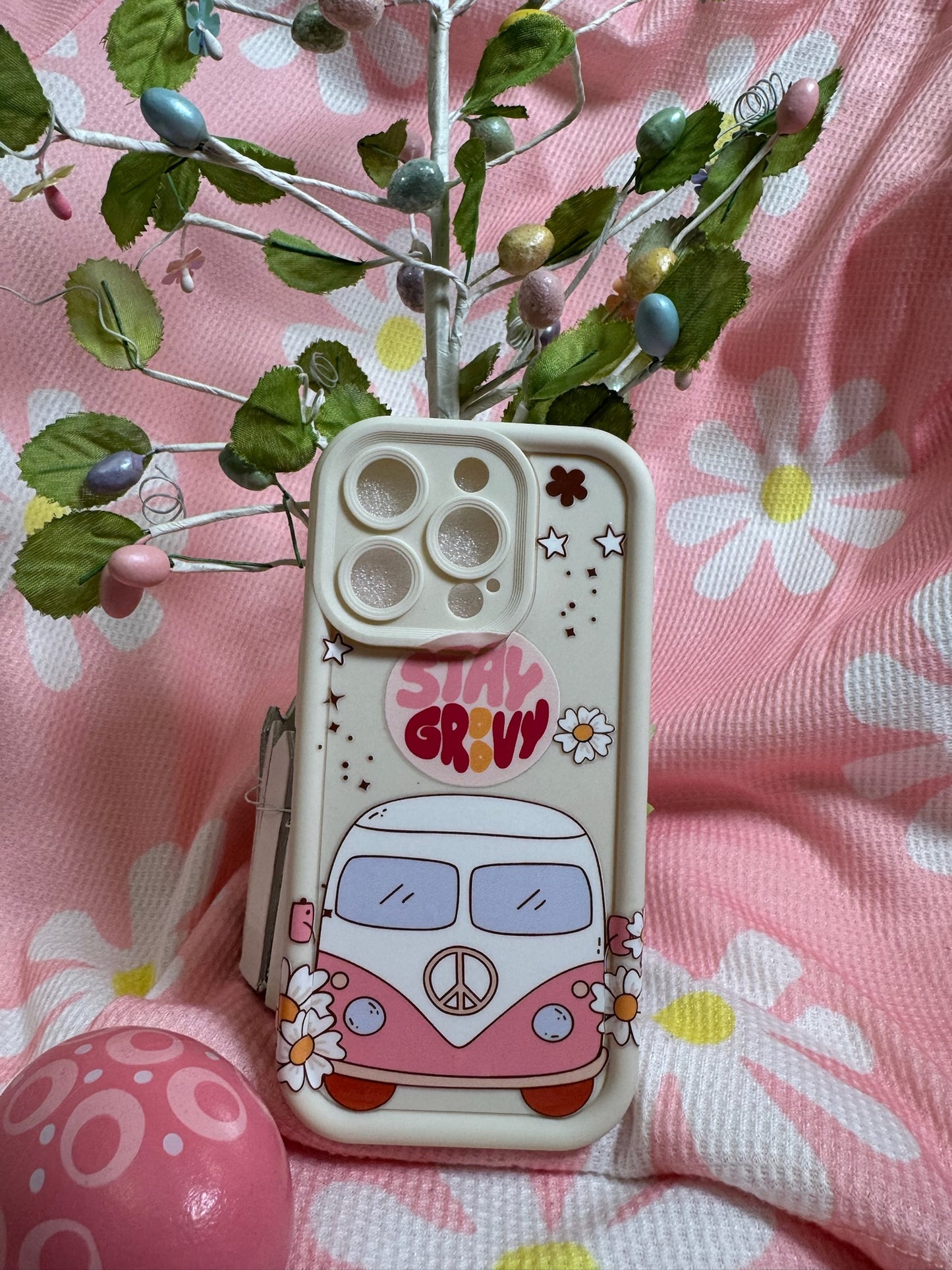 Stay Groovy Easter Vibes – Hippie Bus Phone Case