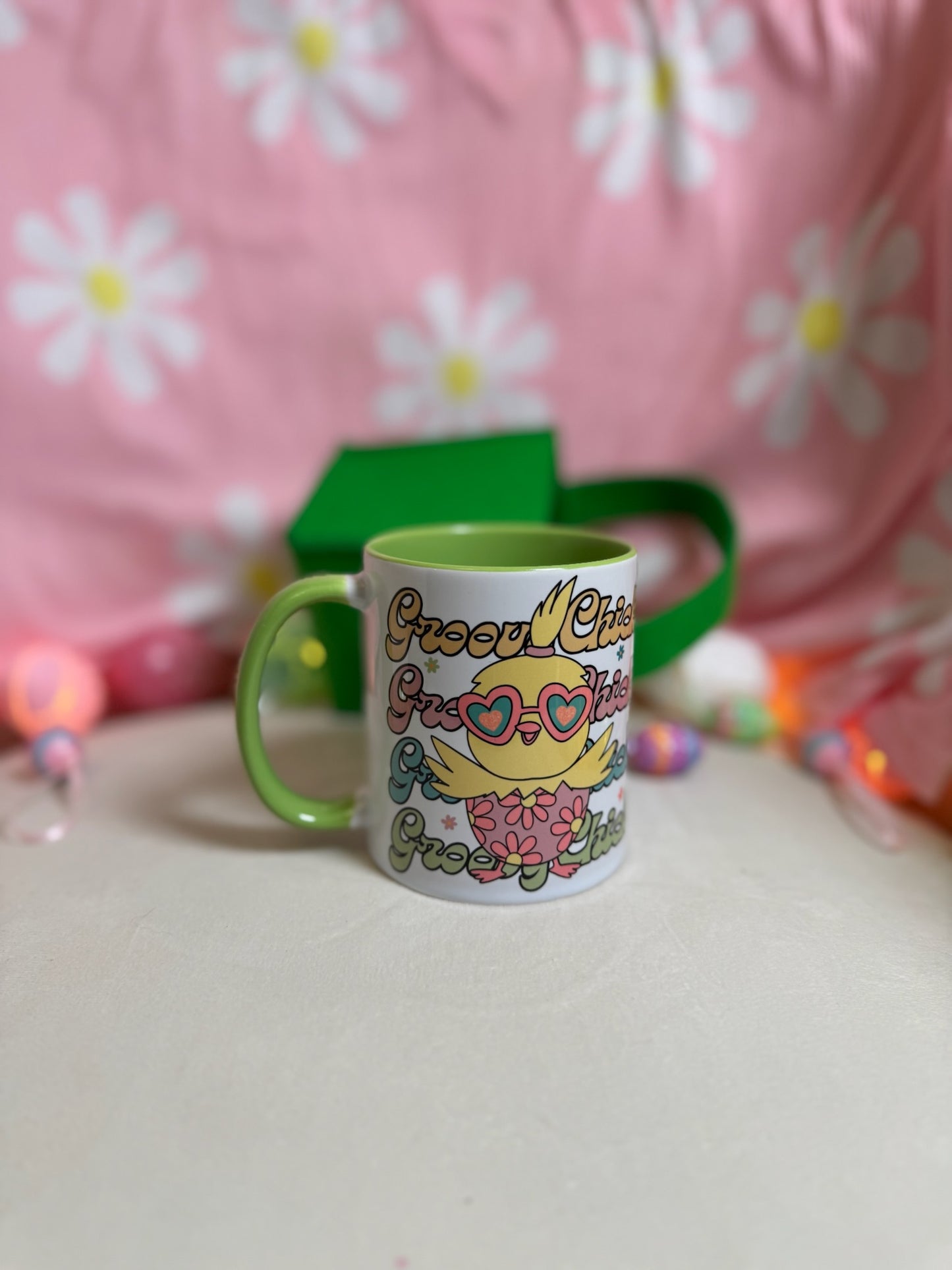 Groovy Chick Easter Mug – Retro Springtime Vibes