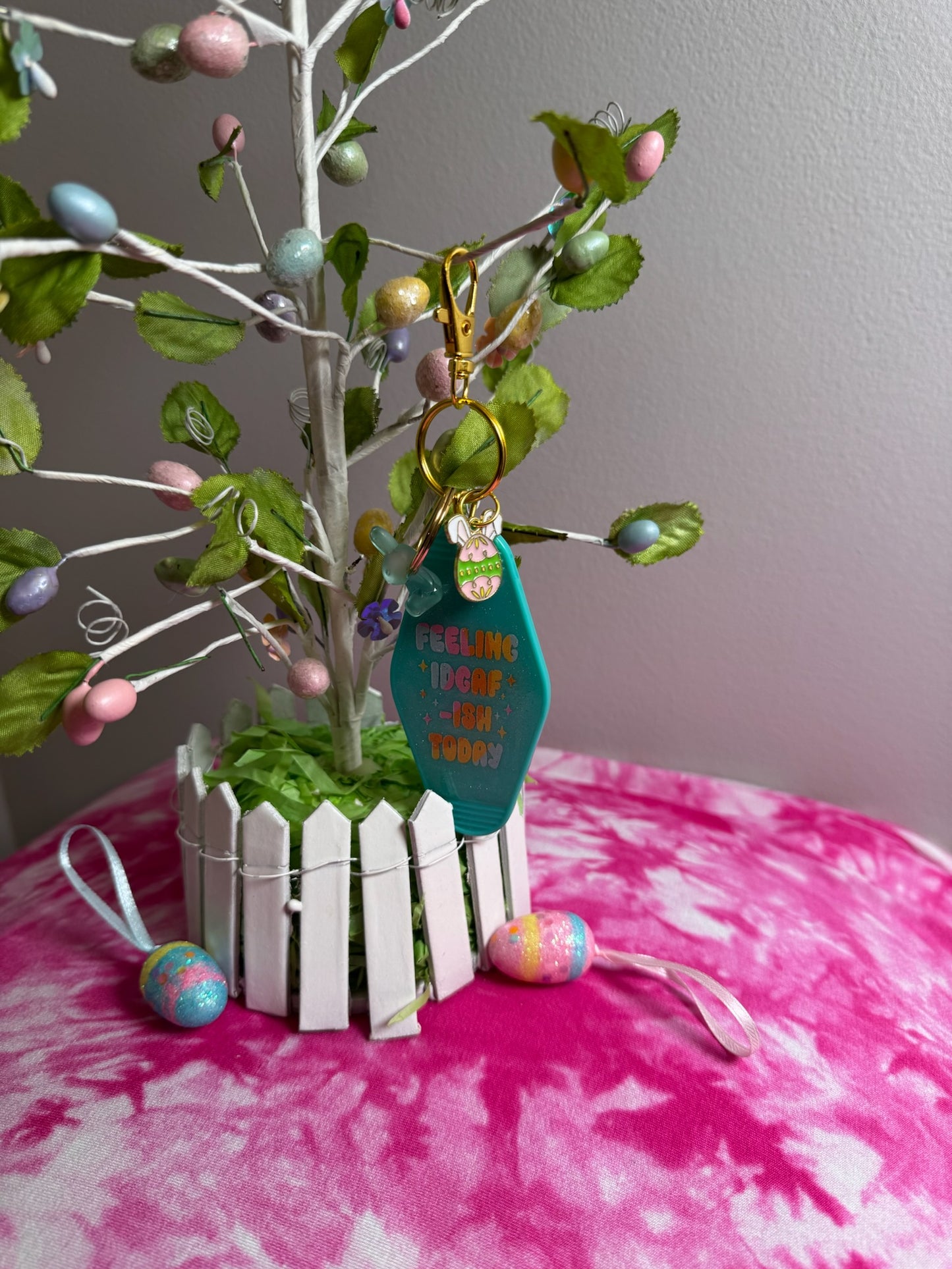 IDGAF-ish Retro Motel Keychain – Sassy & Relatable Mood
