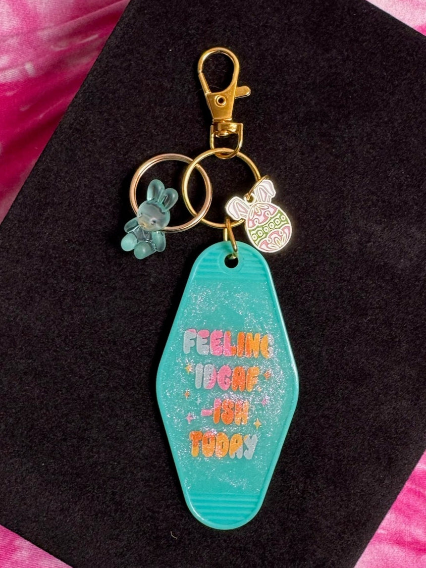 IDGAF-ish Retro Motel Keychain – Sassy & Relatable Mood