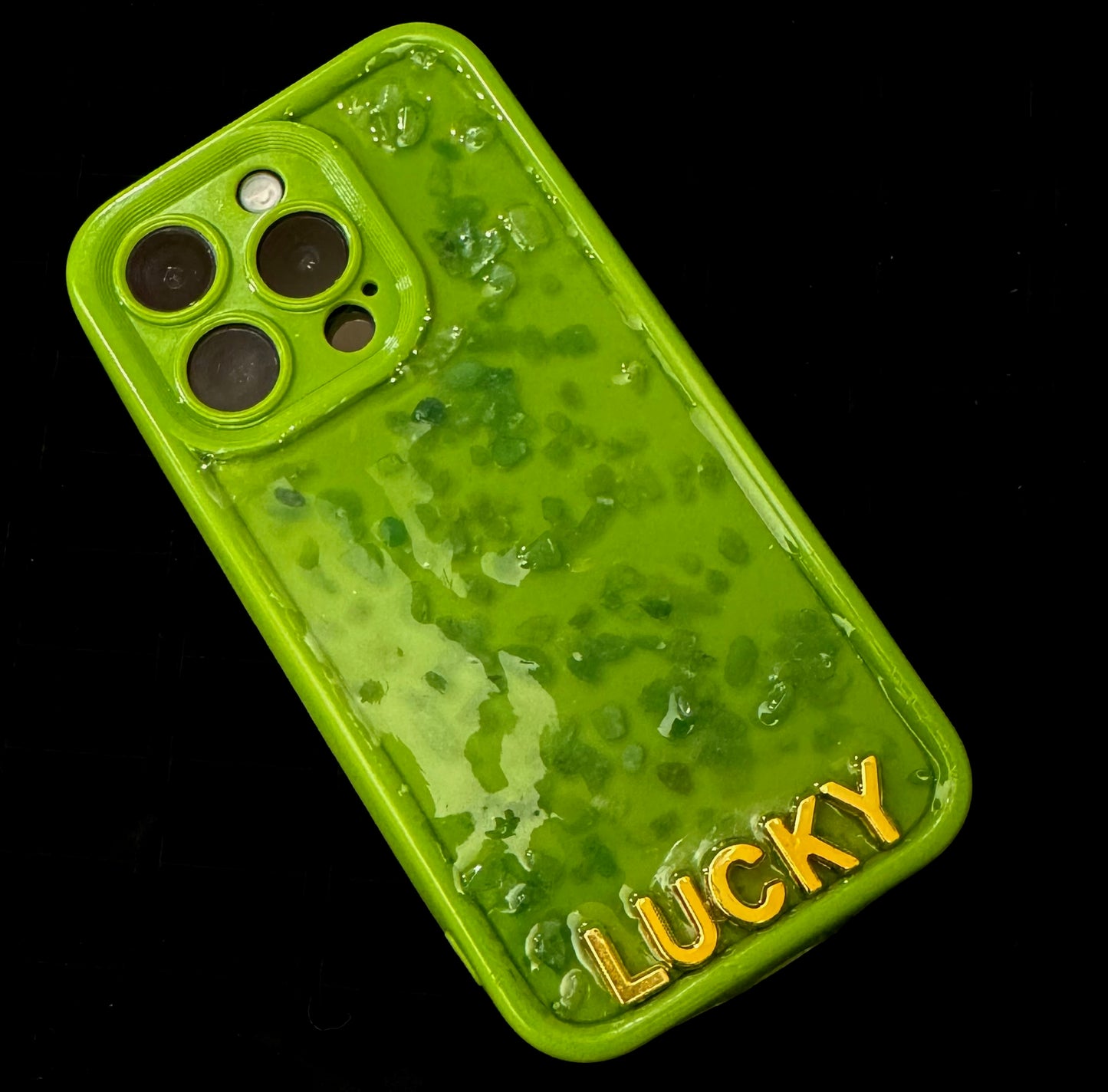 Lucky Green Gemstone Phone Case – Carry Good Fortune Everywhere!